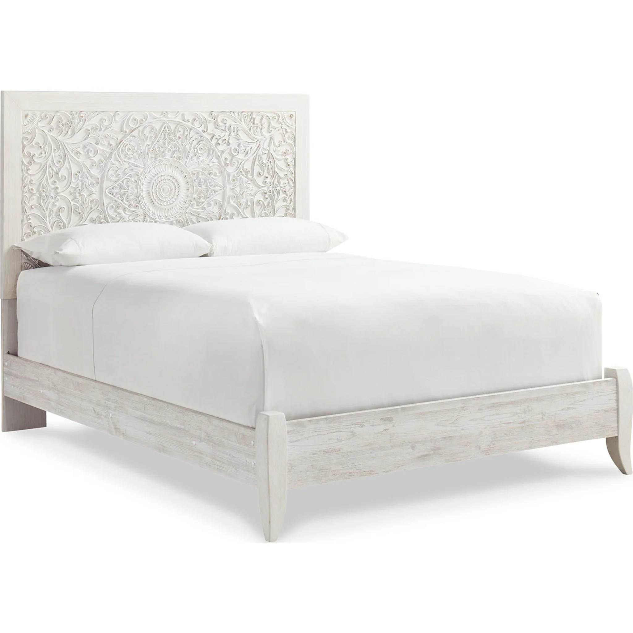 Paxberry 6 Piece Queen Panel Bedroom - Whitewash - Image 5