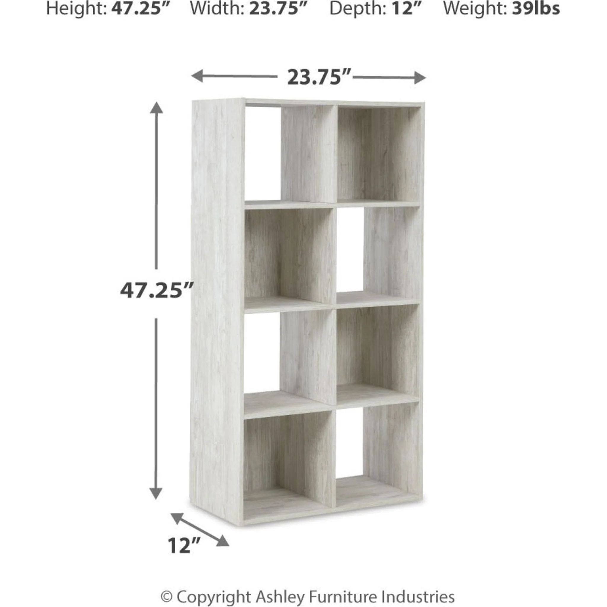 Paxberry Bookcase - Whitewash - Image 3