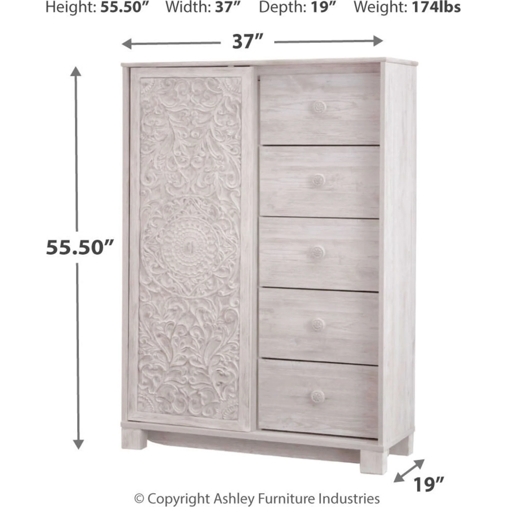 Paxberry Chest - White Wash - Image 18
