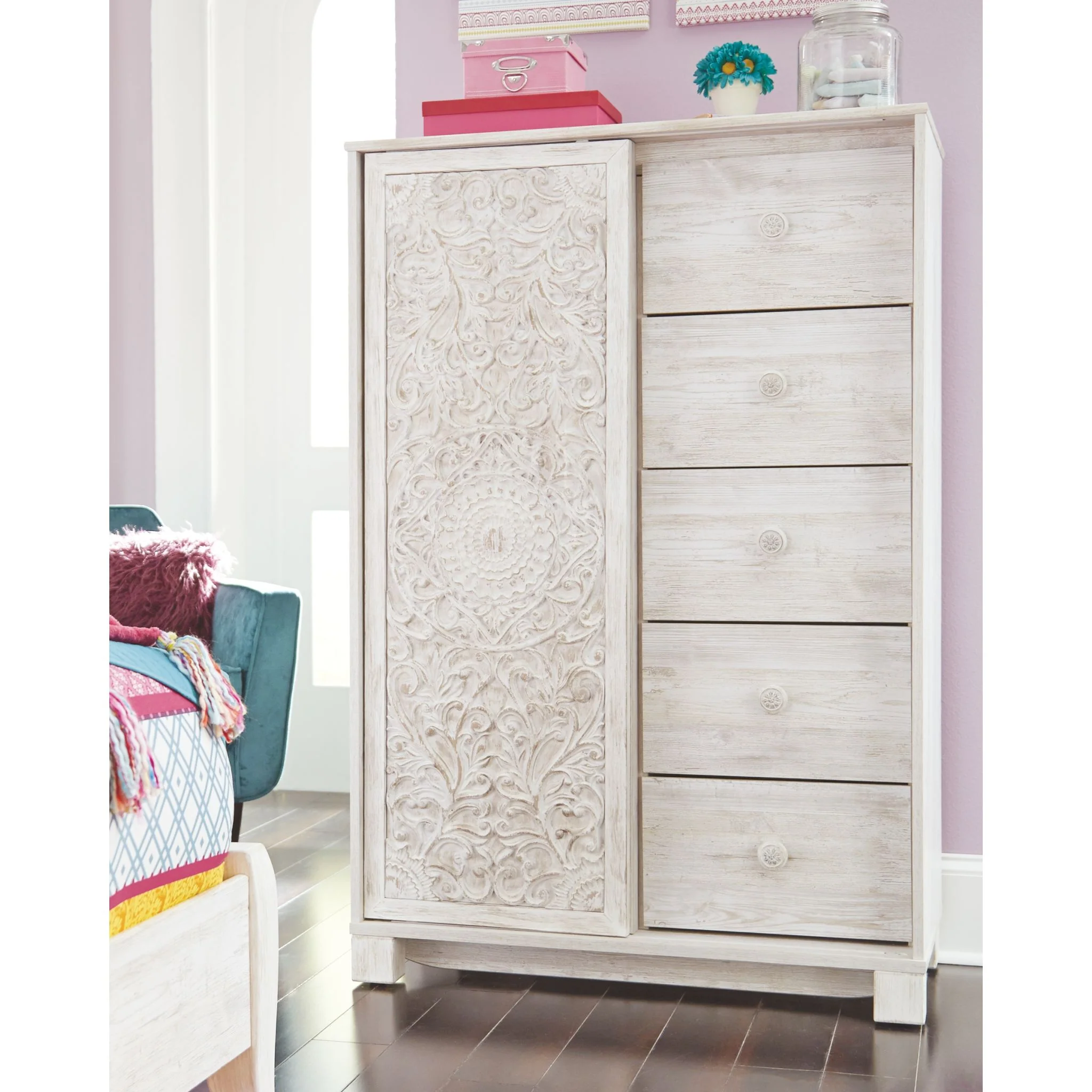 Paxberry Chest - White Wash - Image 3