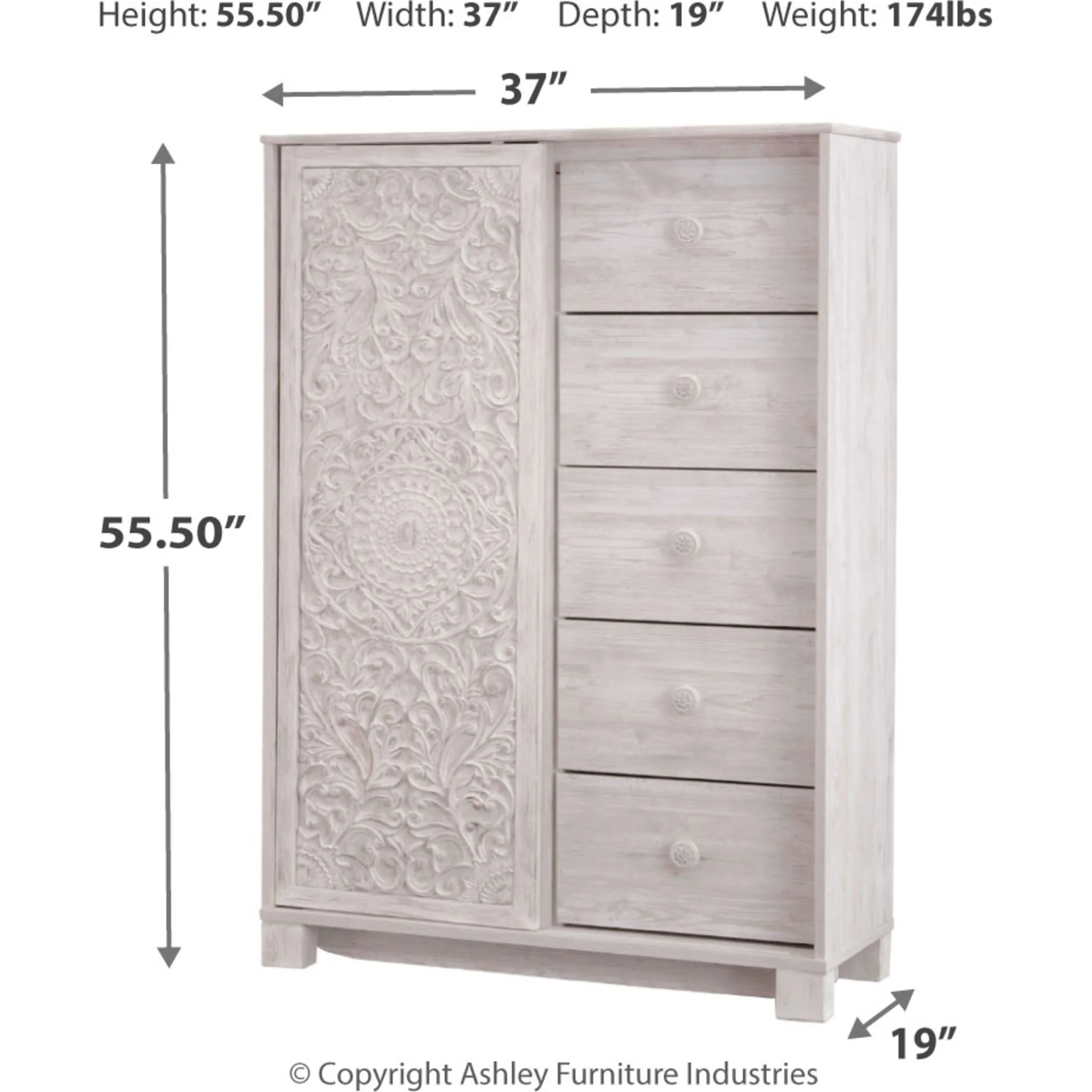 Paxberry Chest - White Wash - Image 8