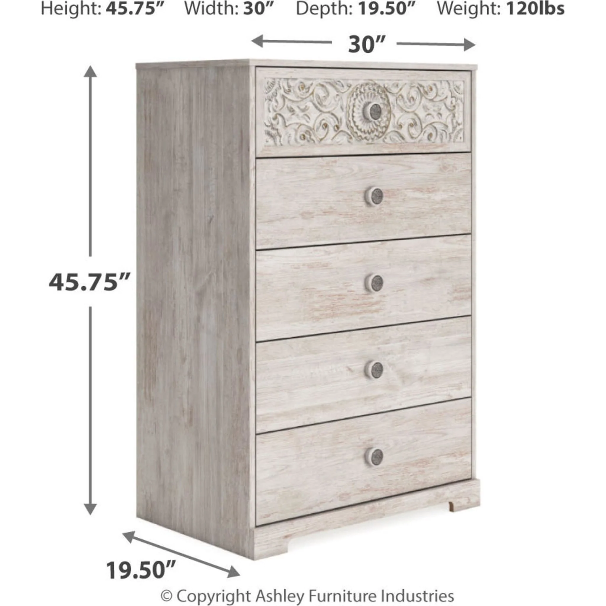 Paxberry Chest - Whitewash - Image 11