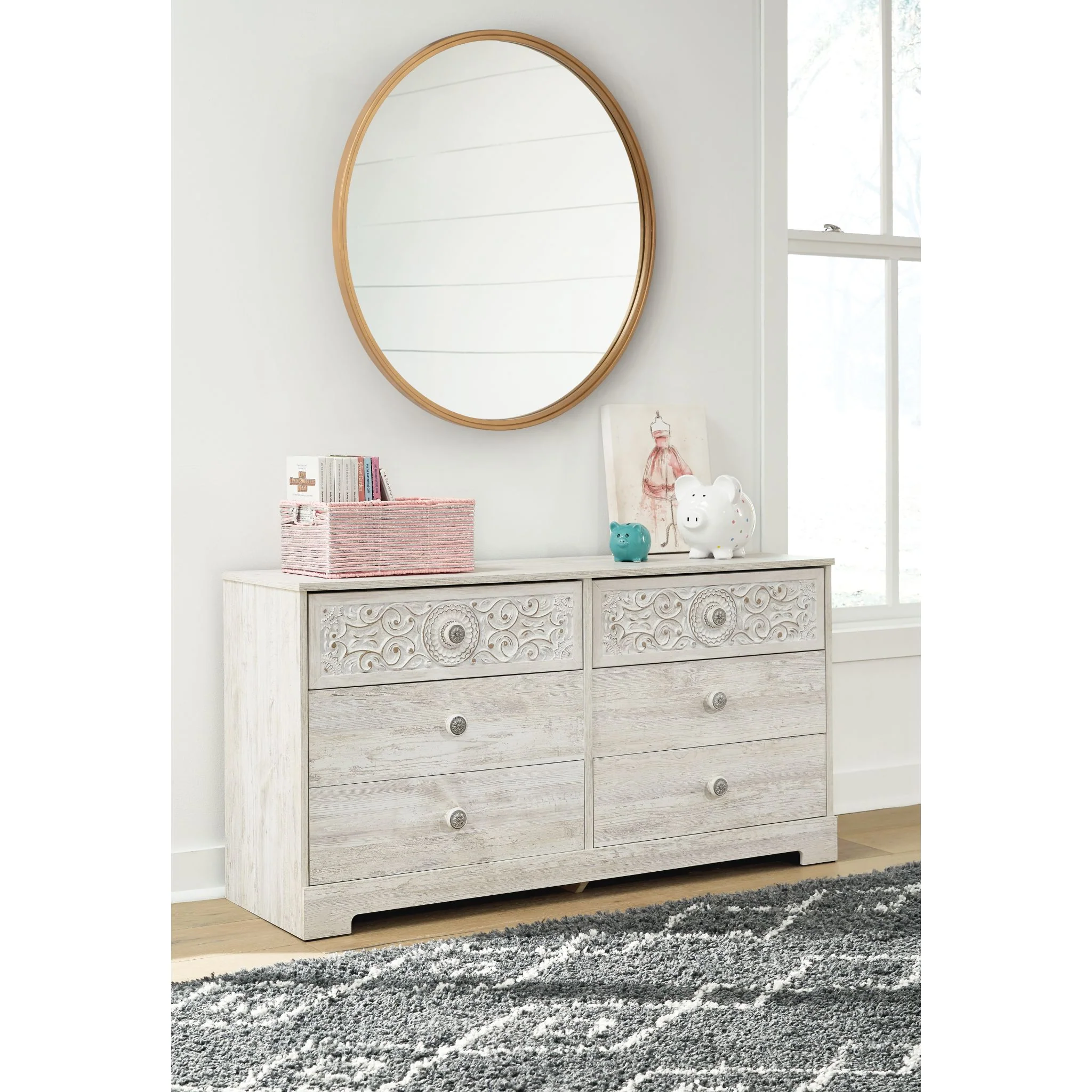 Paxberry Dresser - Whitewash - Image 5