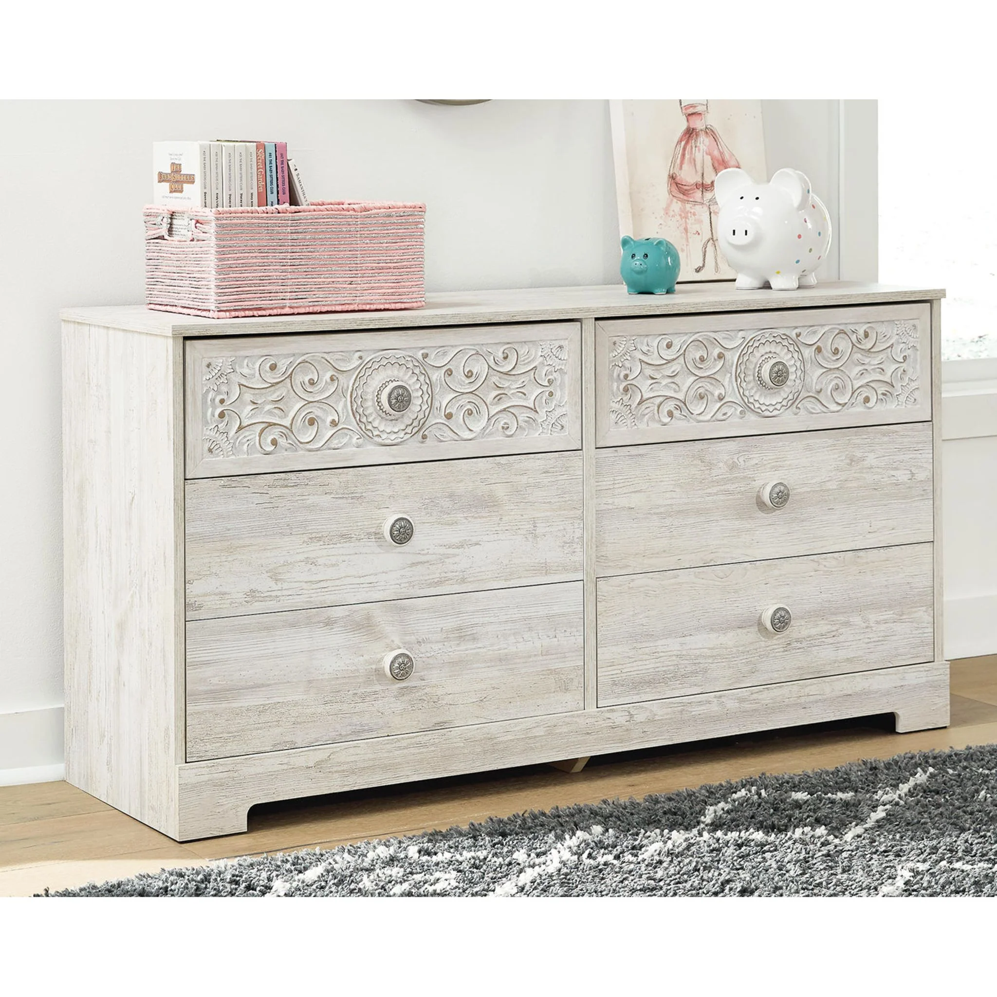Paxberry Dresser - Whitewash - Image 8