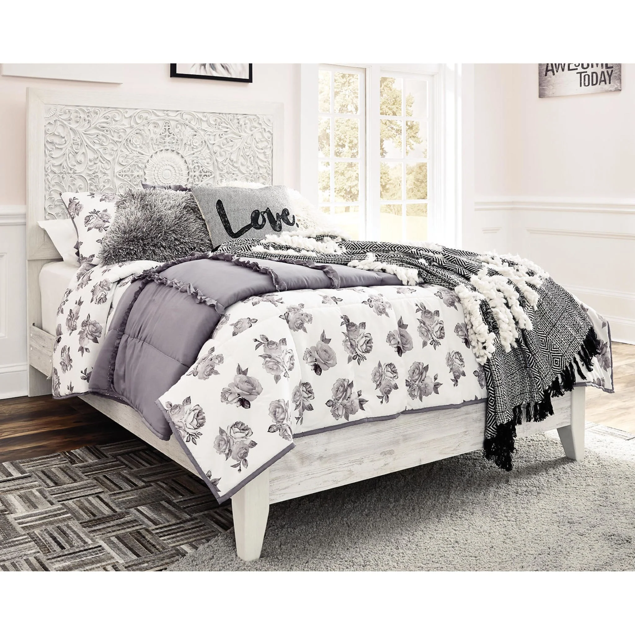 Paxberry Full Panel Bed - White - Image 11