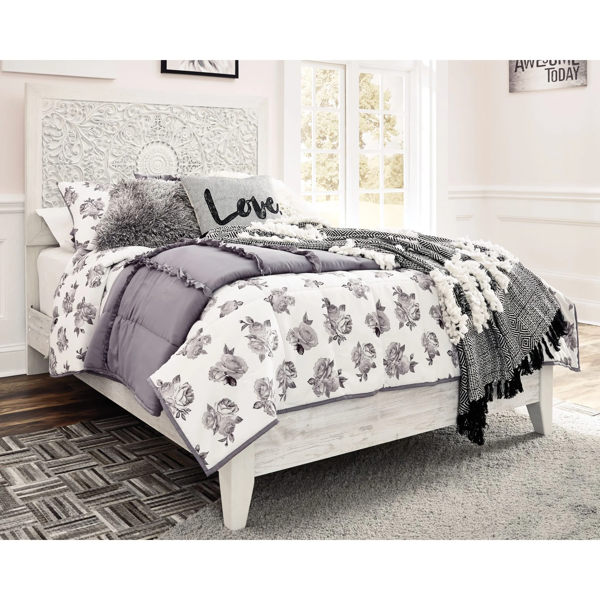 Paxberry Full Panel Bed - White - Image 2