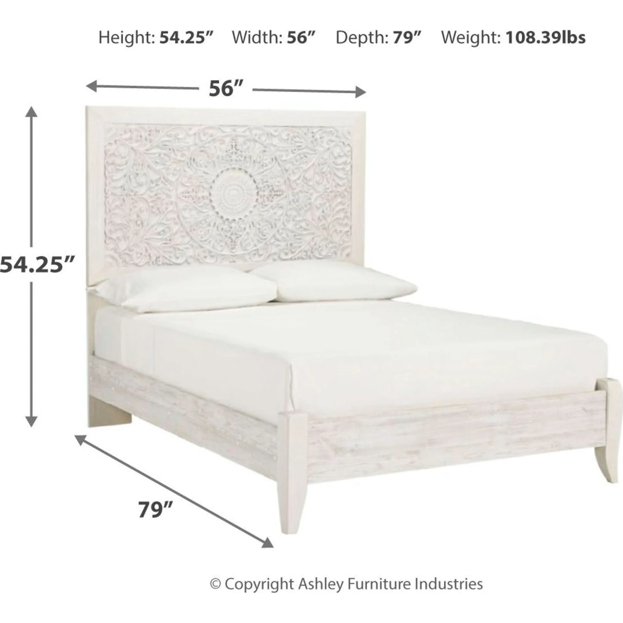Paxberry Full Panel Bed - White - Image 22