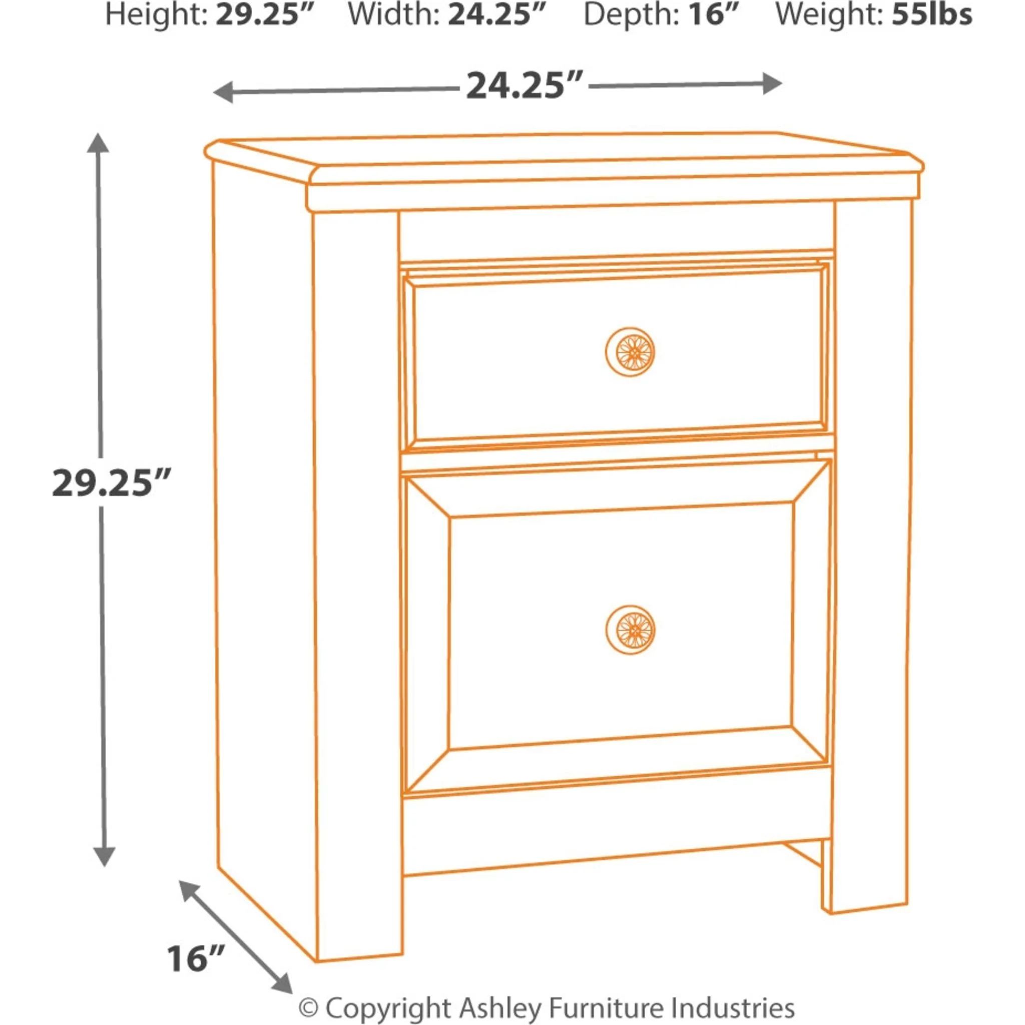 Paxberry Nightstand - White Wash - Image 10