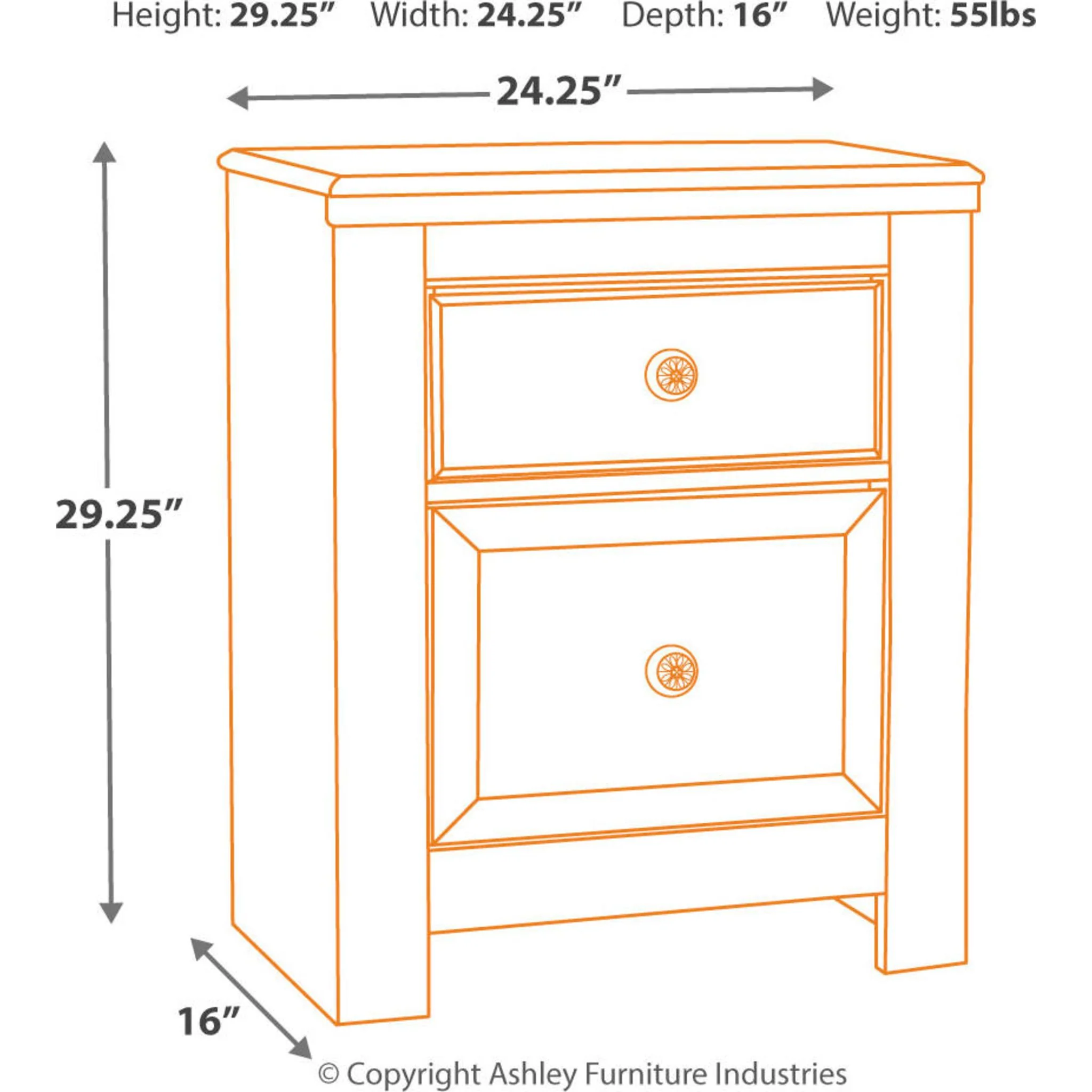 Paxberry Nightstand - White Wash - Image 16