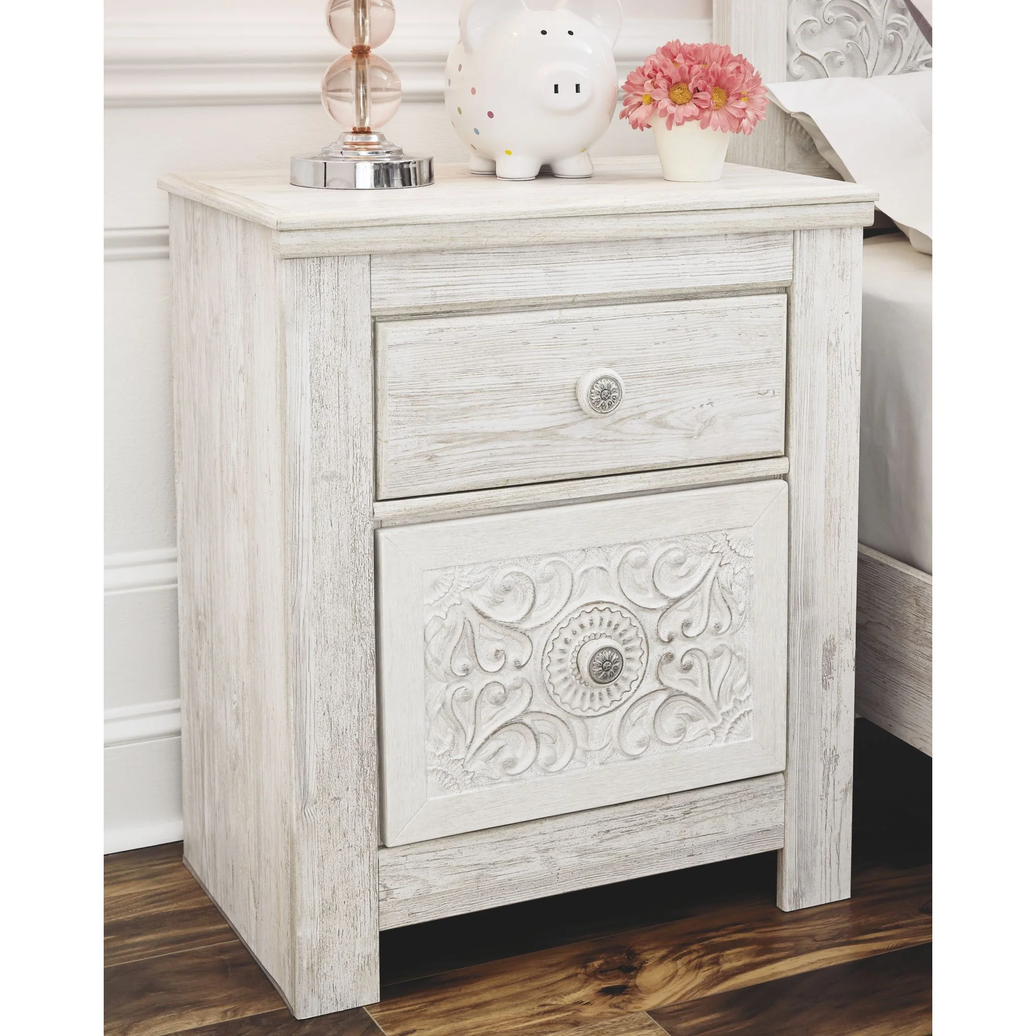 Paxberry Nightstand - White Wash - Image 2