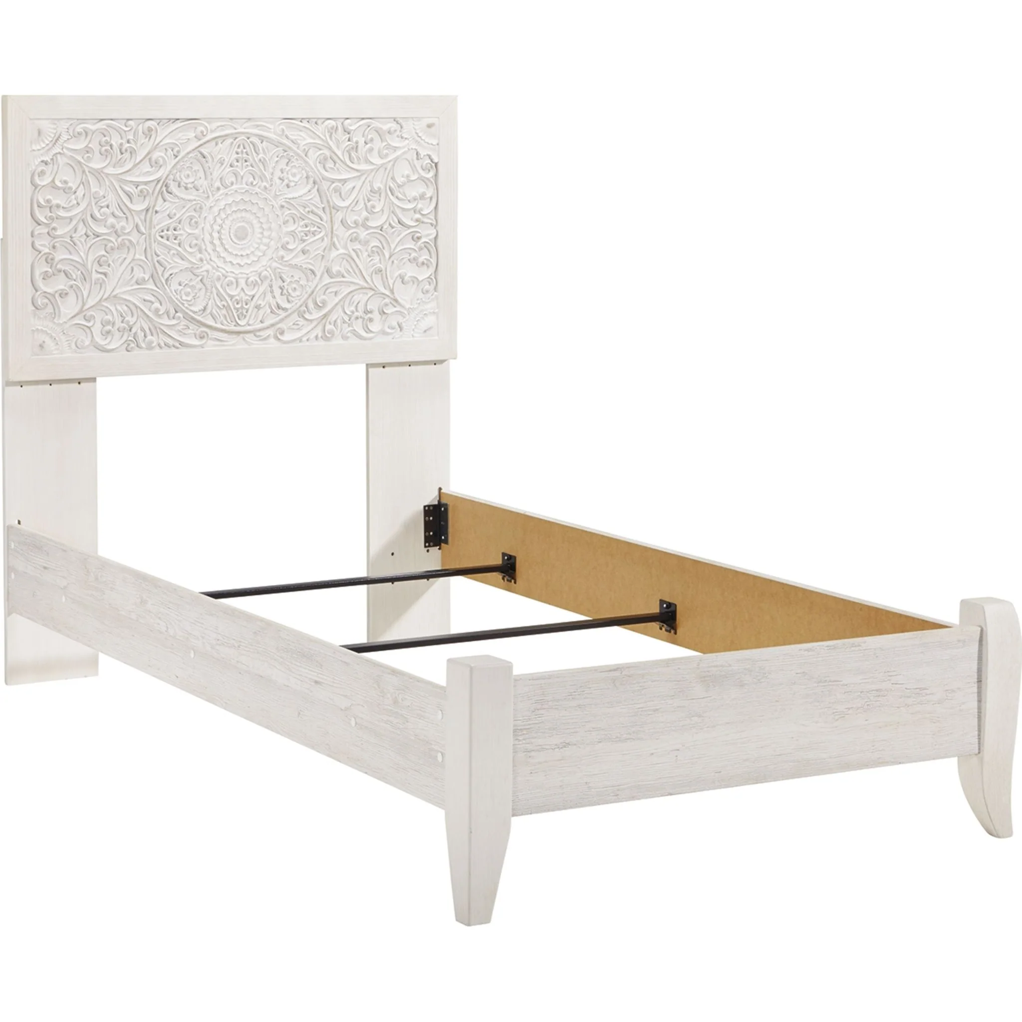 Paxberry Twin Bed - Whitewash - Image 4