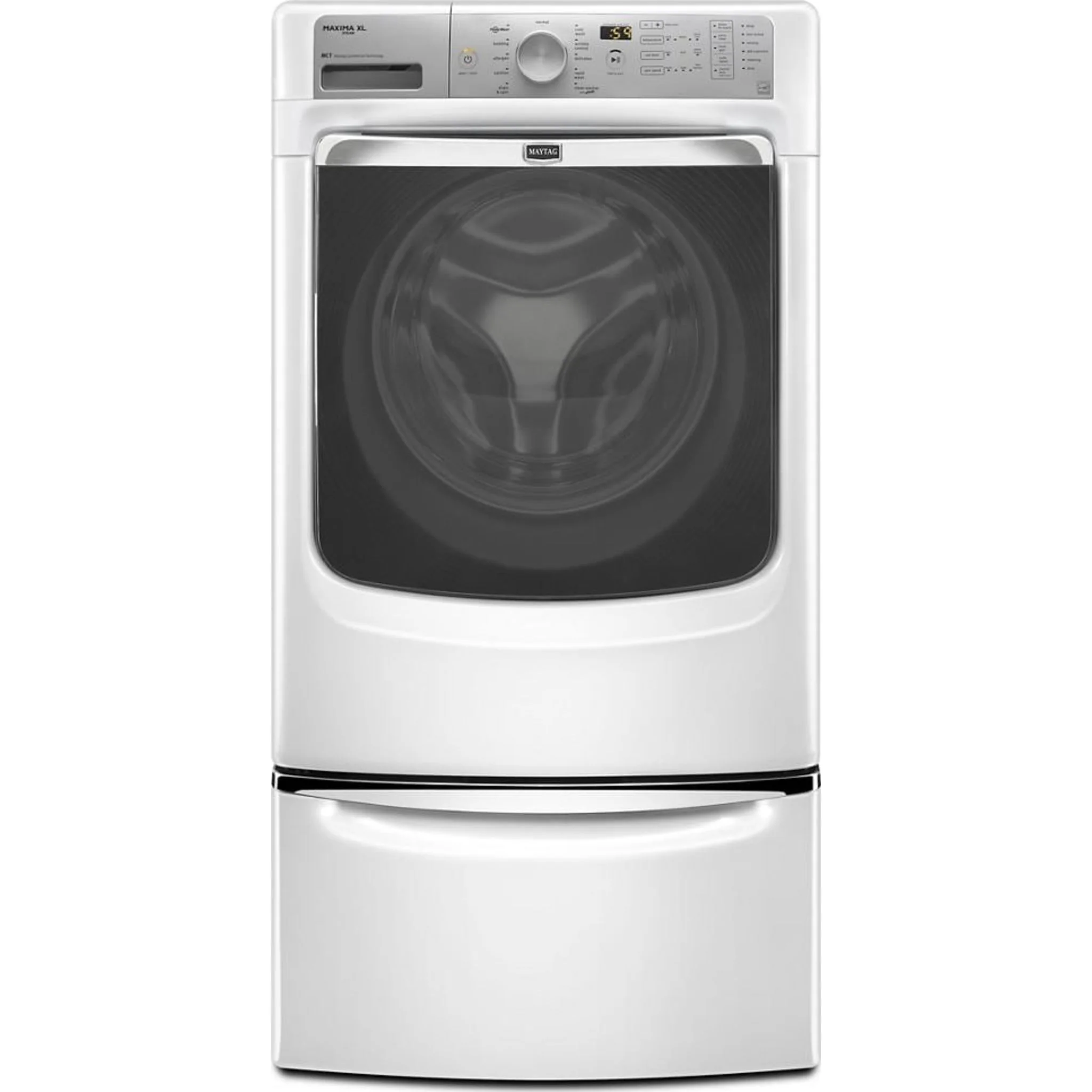 Whirlpool 15.5" (39.4 cm) Pedestal for Front Load Washer and Dryer with Storage -White with Chrome (XHPC155XW) - Image 100