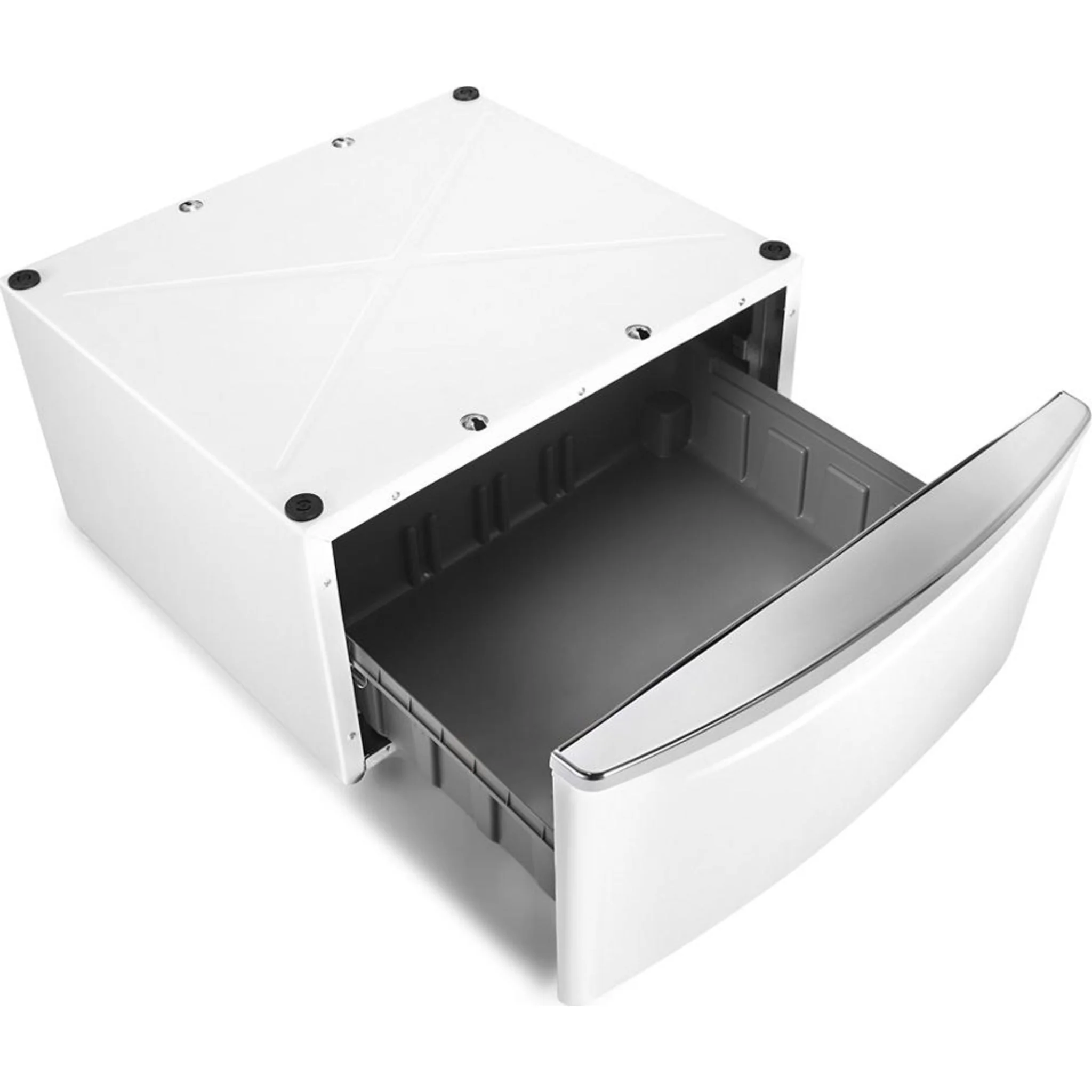 Whirlpool 15.5" (39.4 cm) Pedestal for Front Load Washer and Dryer with Storage -White with Chrome (XHPC155XW) - Image 103