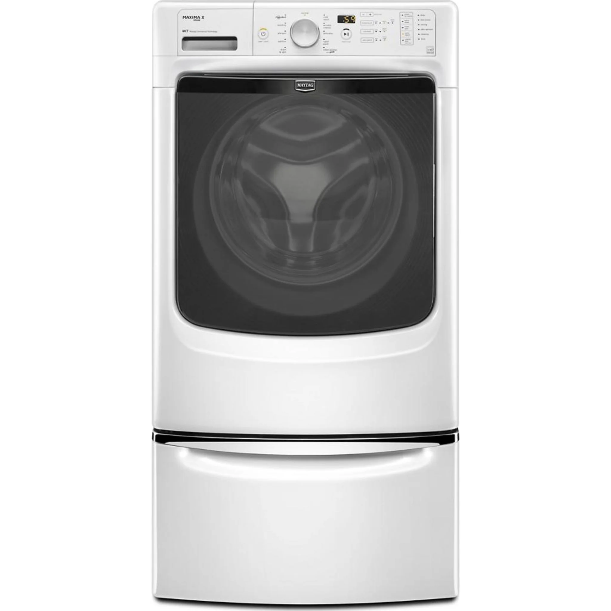 Whirlpool 15.5" (39.4 cm) Pedestal for Front Load Washer and Dryer with Storage -White with Chrome (XHPC155XW) - Image 114