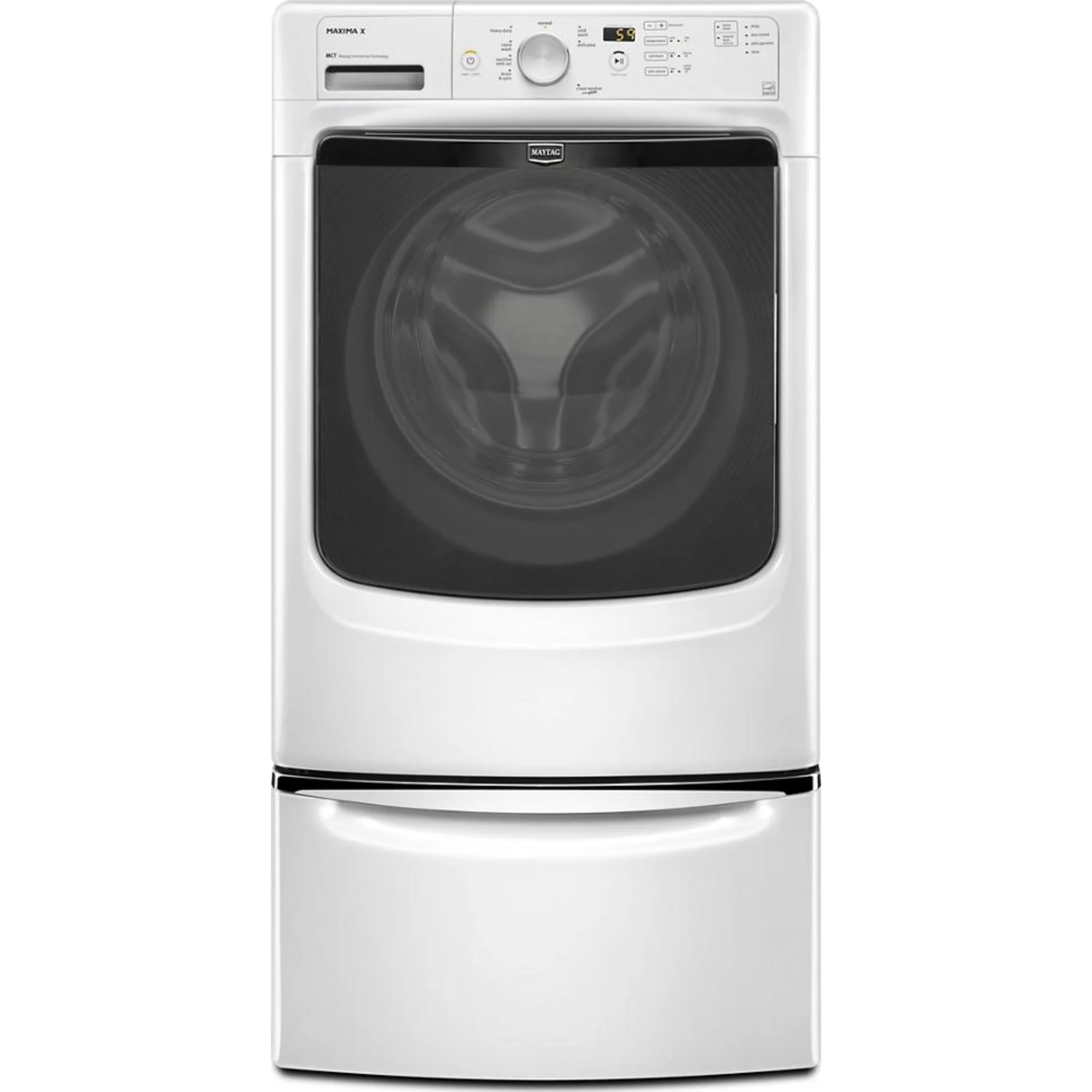 Whirlpool 15.5" (39.4 cm) Pedestal for Front Load Washer and Dryer with Storage -White with Chrome (XHPC155XW) - Image 117