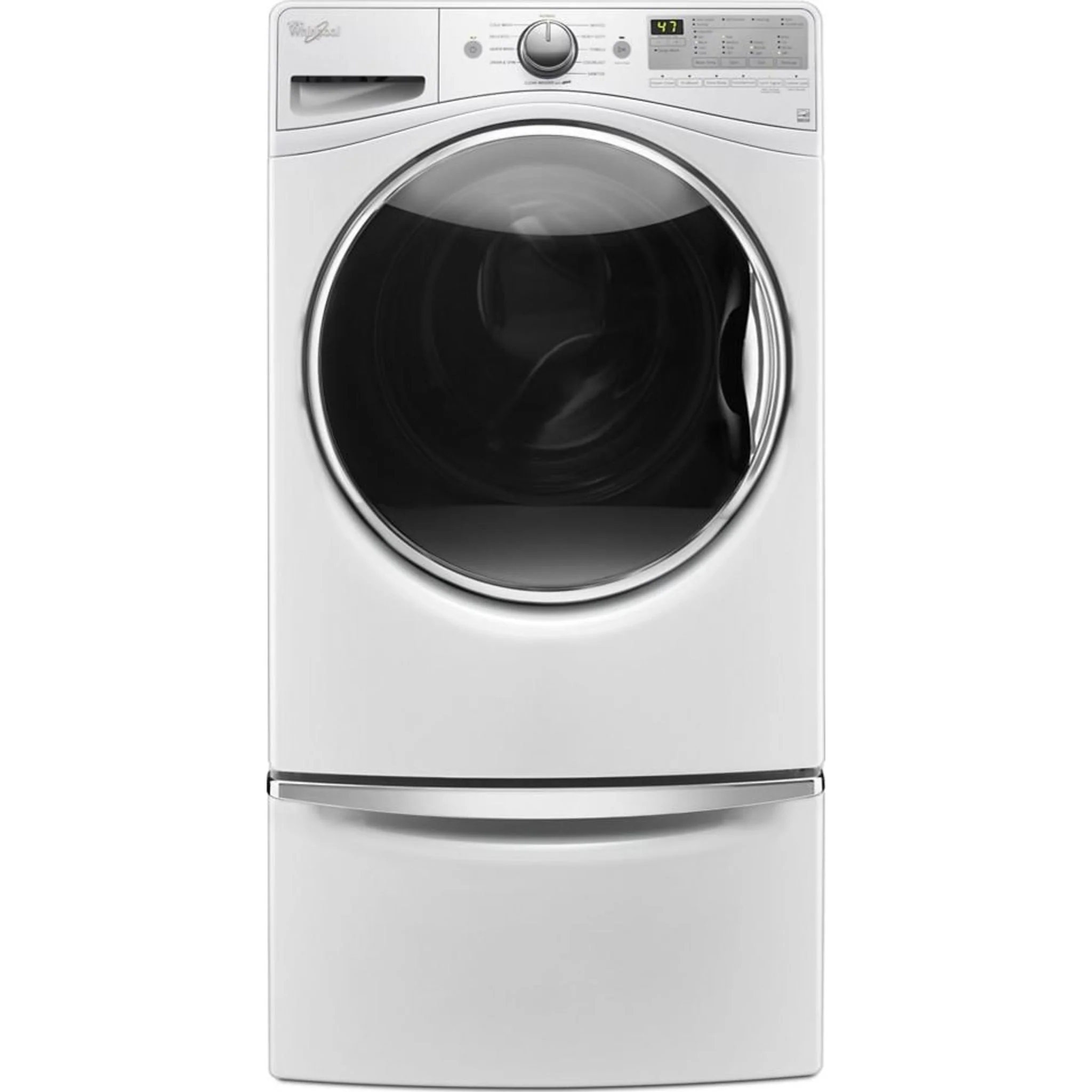 Whirlpool 15.5" (39.4 cm) Pedestal for Front Load Washer and Dryer with Storage -White with Chrome (XHPC155XW) - Image 12