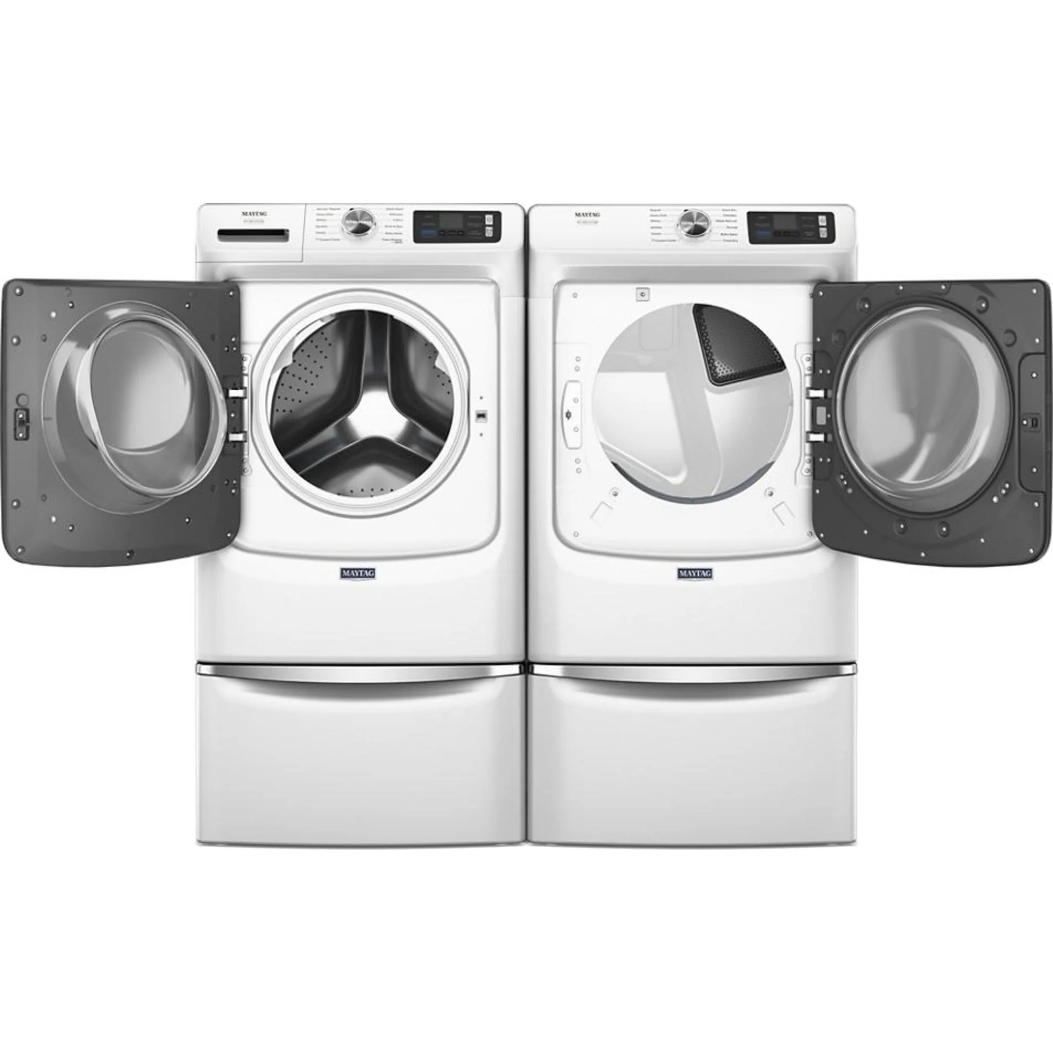 Whirlpool 15.5" (39.4 cm) Pedestal for Front Load Washer and Dryer with Storage -White with Chrome (XHPC155XW) - Image 137