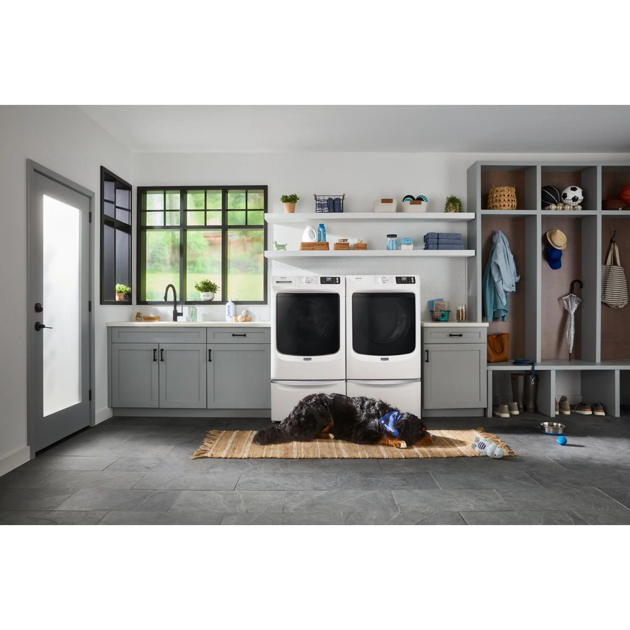 Whirlpool 15.5" (39.4 cm) Pedestal for Front Load Washer and Dryer with Storage -White with Chrome (XHPC155XW) - Image 14