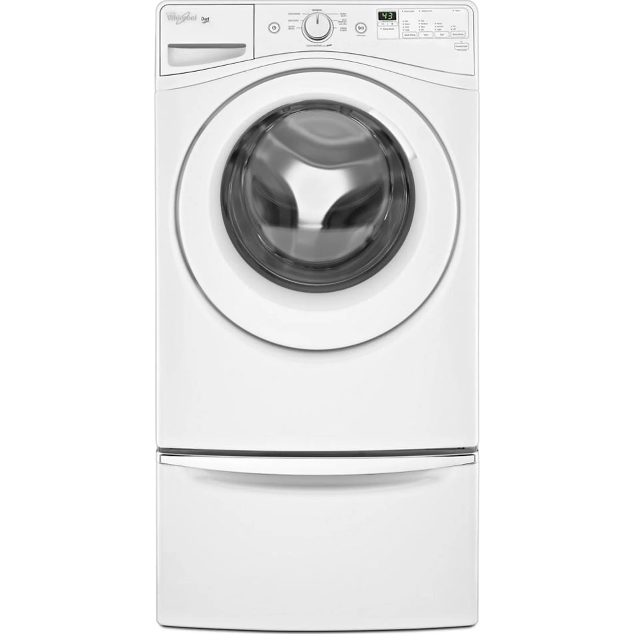 Whirlpool 15.5" (39.4 cm) Pedestal for Front Load Washer and Dryer with Storage -White with Chrome (XHPC155XW) - Image 142