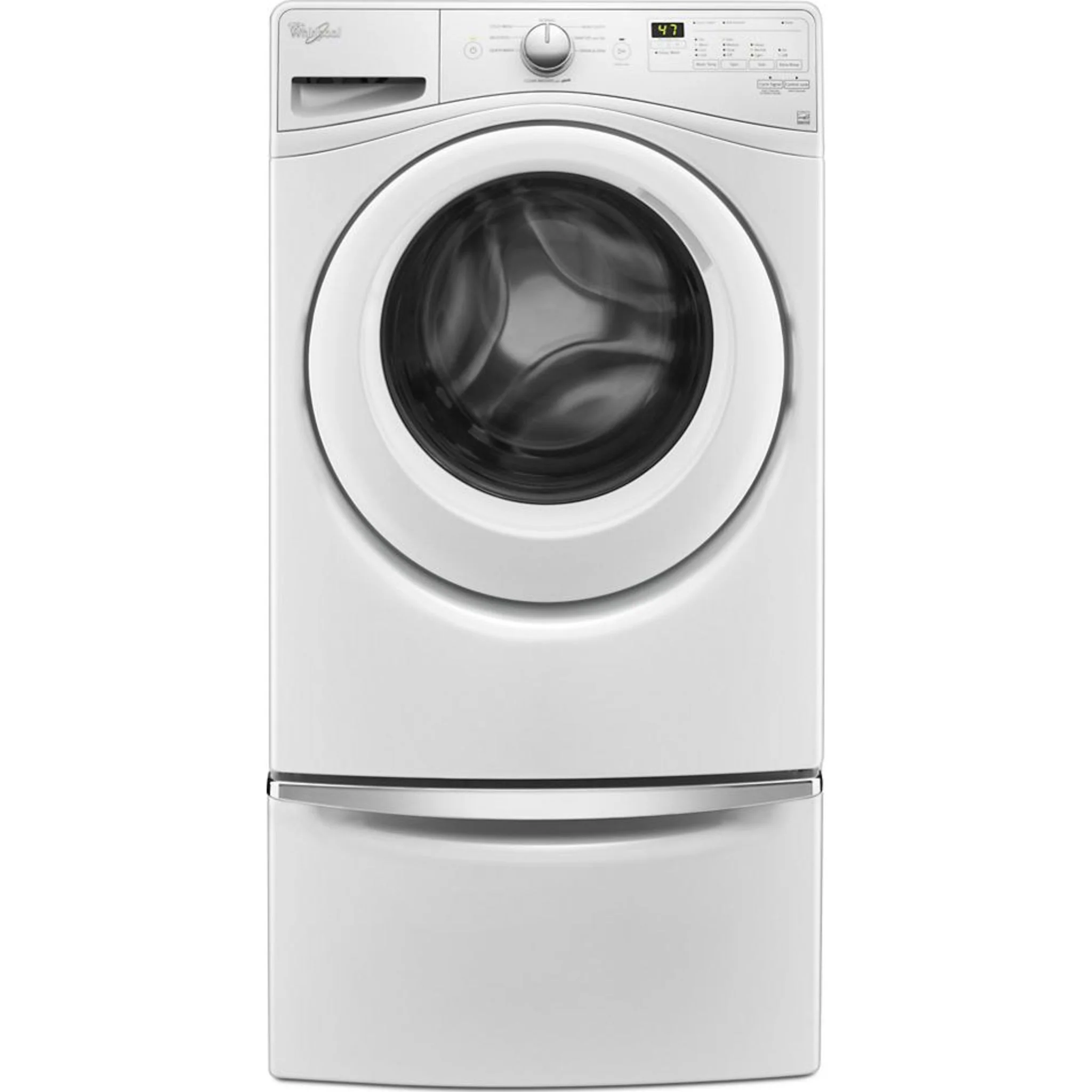 Whirlpool 15.5" (39.4 cm) Pedestal for Front Load Washer and Dryer with Storage -White with Chrome (XHPC155XW) - Image 150