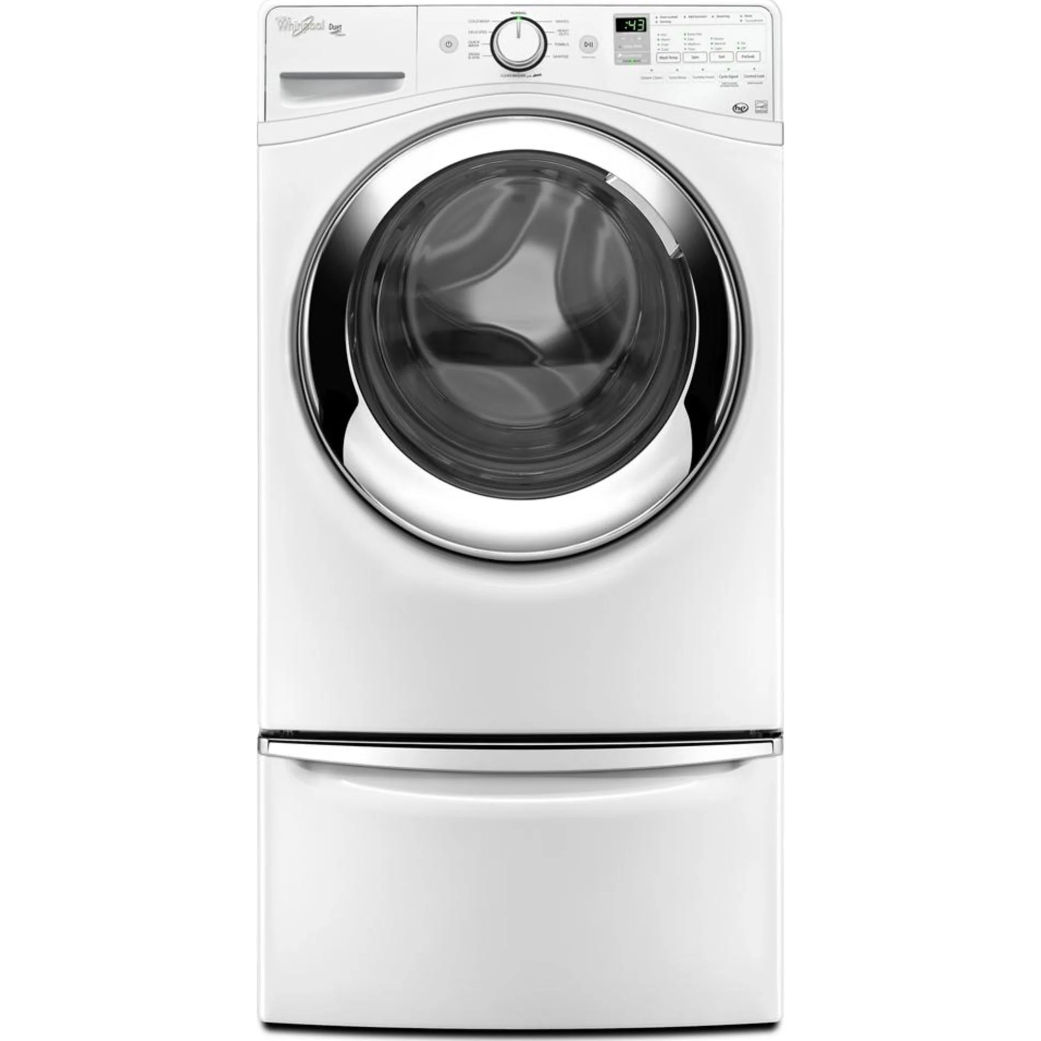 Whirlpool 15.5" (39.4 cm) Pedestal for Front Load Washer and Dryer with Storage -White with Chrome (XHPC155XW) - Image 16