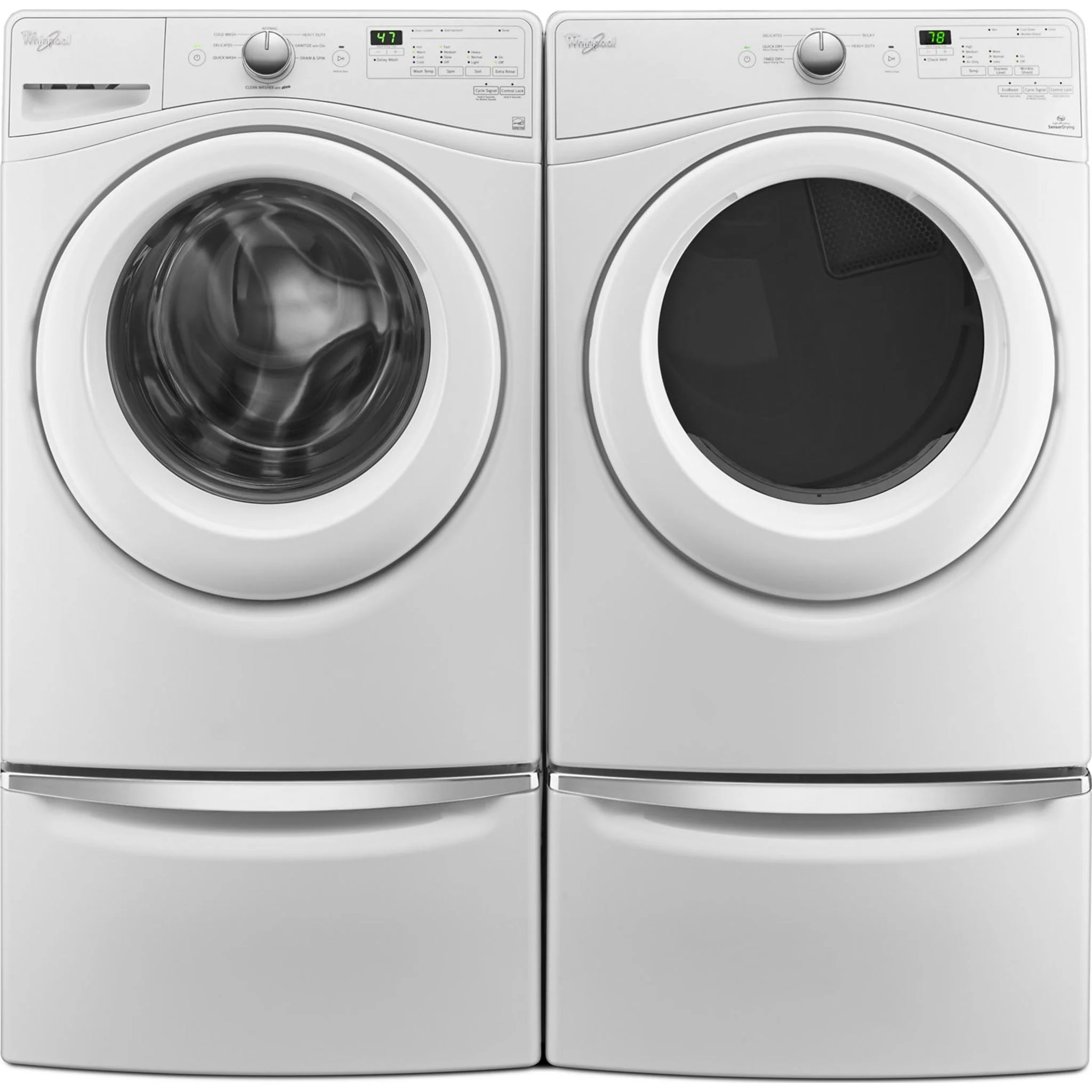 Whirlpool 15.5" (39.4 cm) Pedestal for Front Load Washer and Dryer with Storage -White with Chrome (XHPC155XW) - Image 17