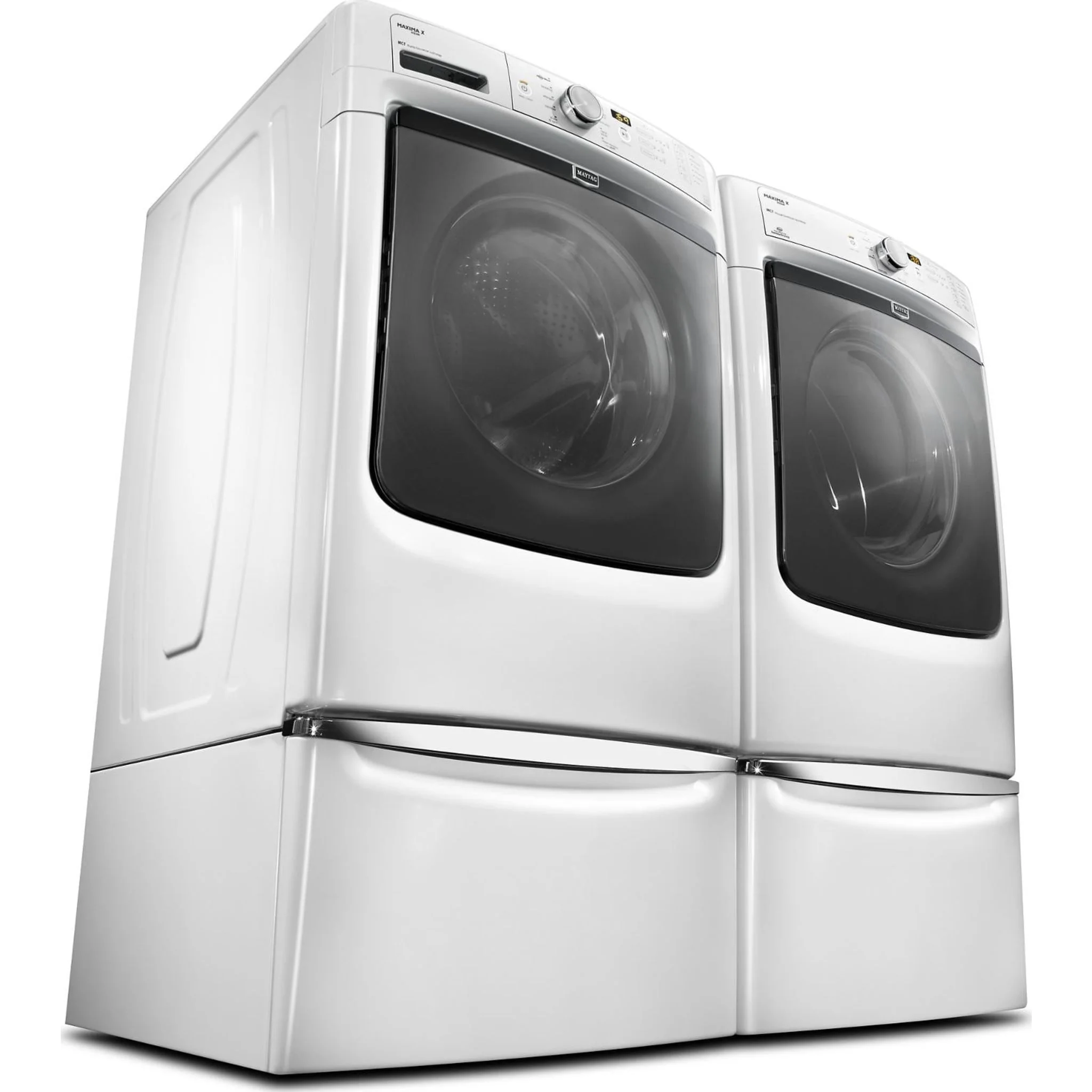 Whirlpool 15.5" (39.4 cm) Pedestal for Front Load Washer and Dryer with Storage -White with Chrome (XHPC155XW) - Image 25