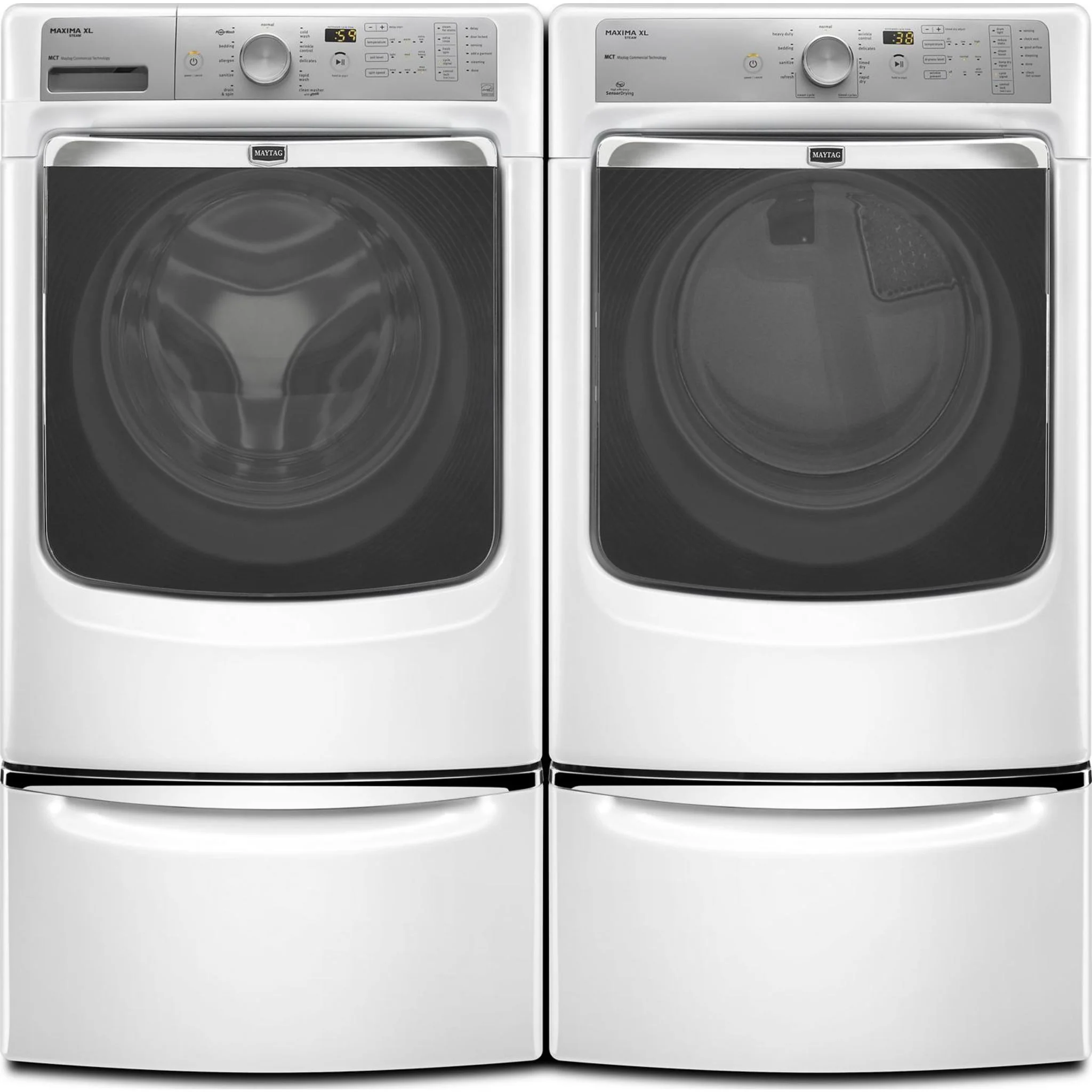 Whirlpool 15.5" (39.4 cm) Pedestal for Front Load Washer and Dryer with Storage -White with Chrome (XHPC155XW) - Image 26