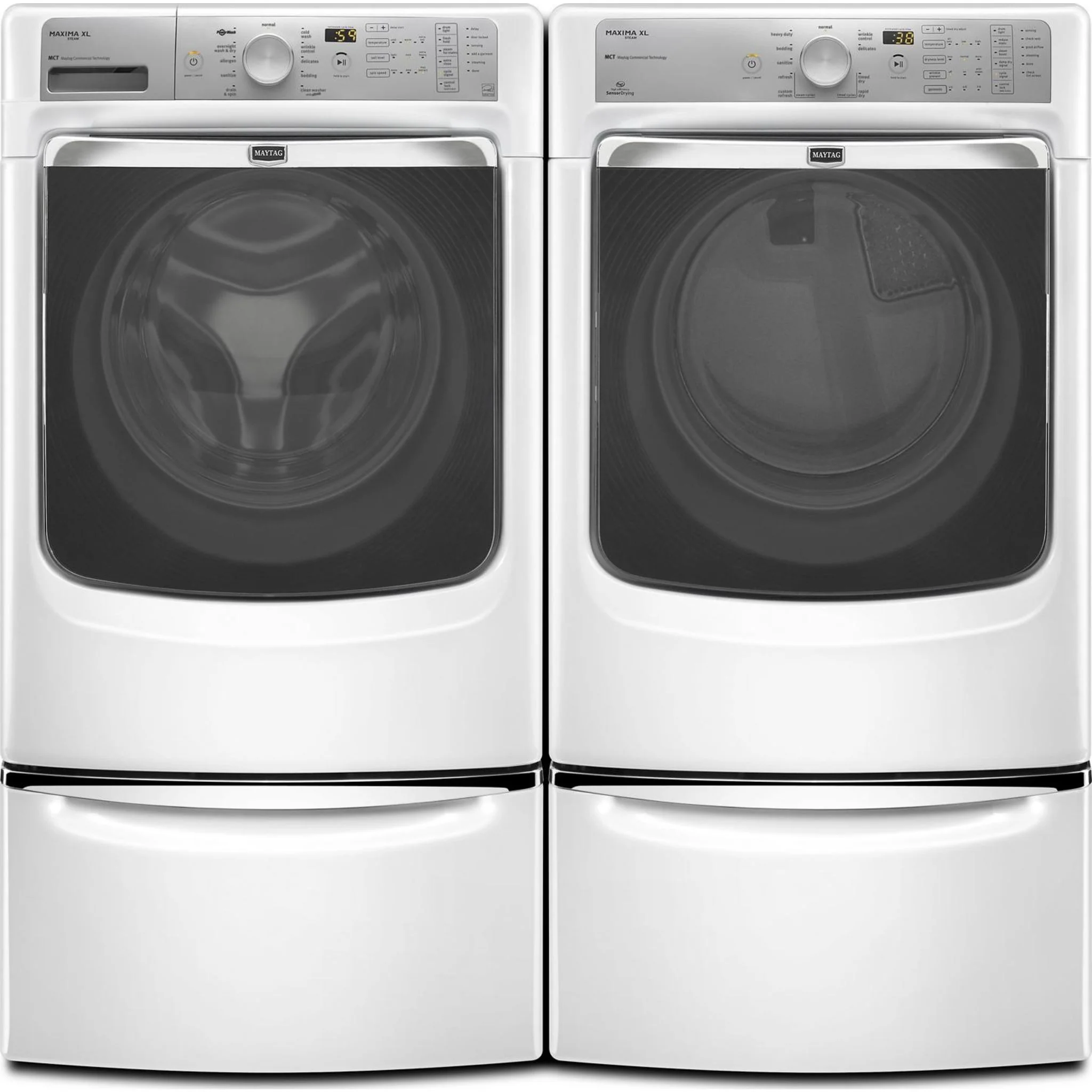 Whirlpool 15.5" (39.4 cm) Pedestal for Front Load Washer and Dryer with Storage -White with Chrome (XHPC155XW) - Image 3