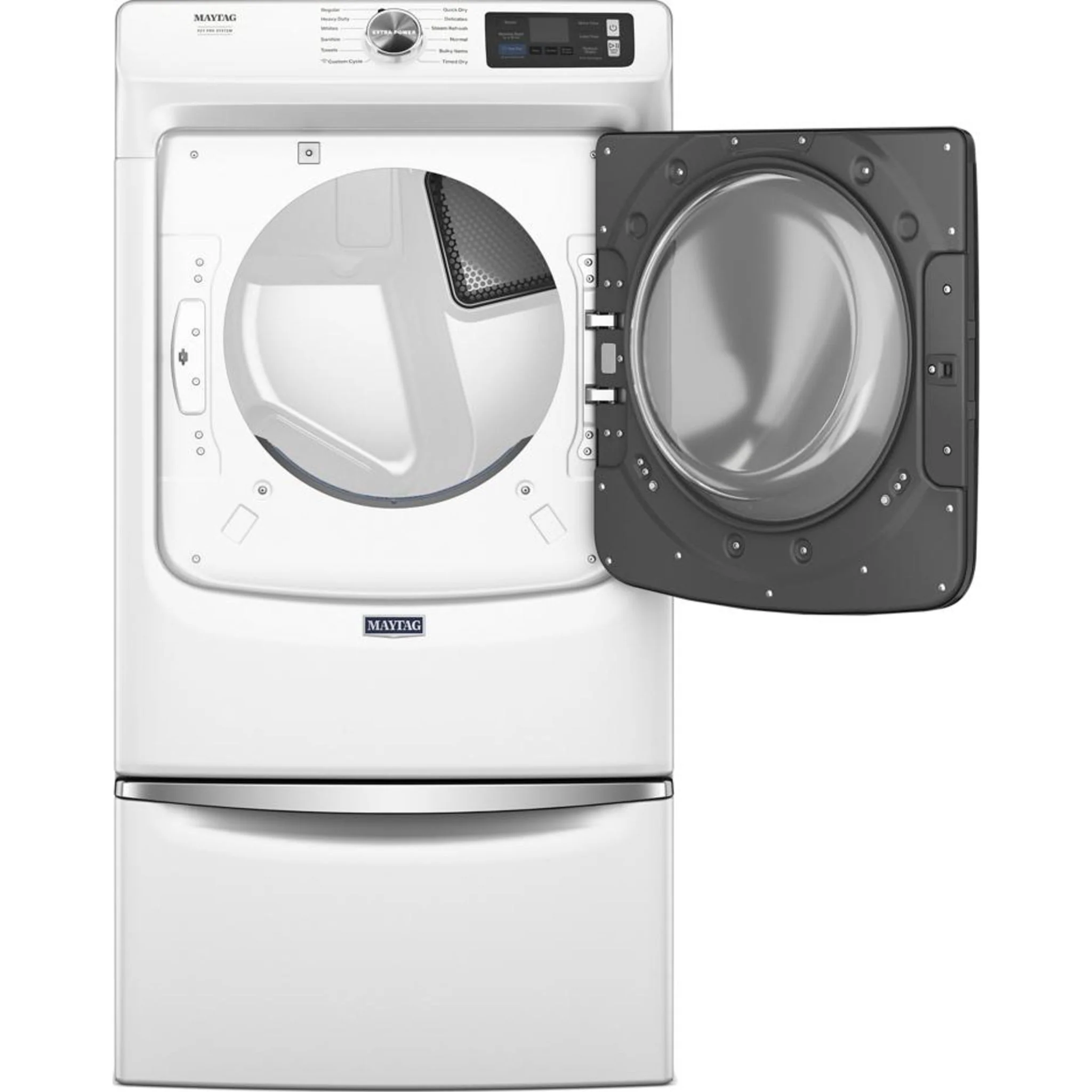 Whirlpool 15.5" (39.4 cm) Pedestal for Front Load Washer and Dryer with Storage -White with Chrome (XHPC155XW) - Image 34