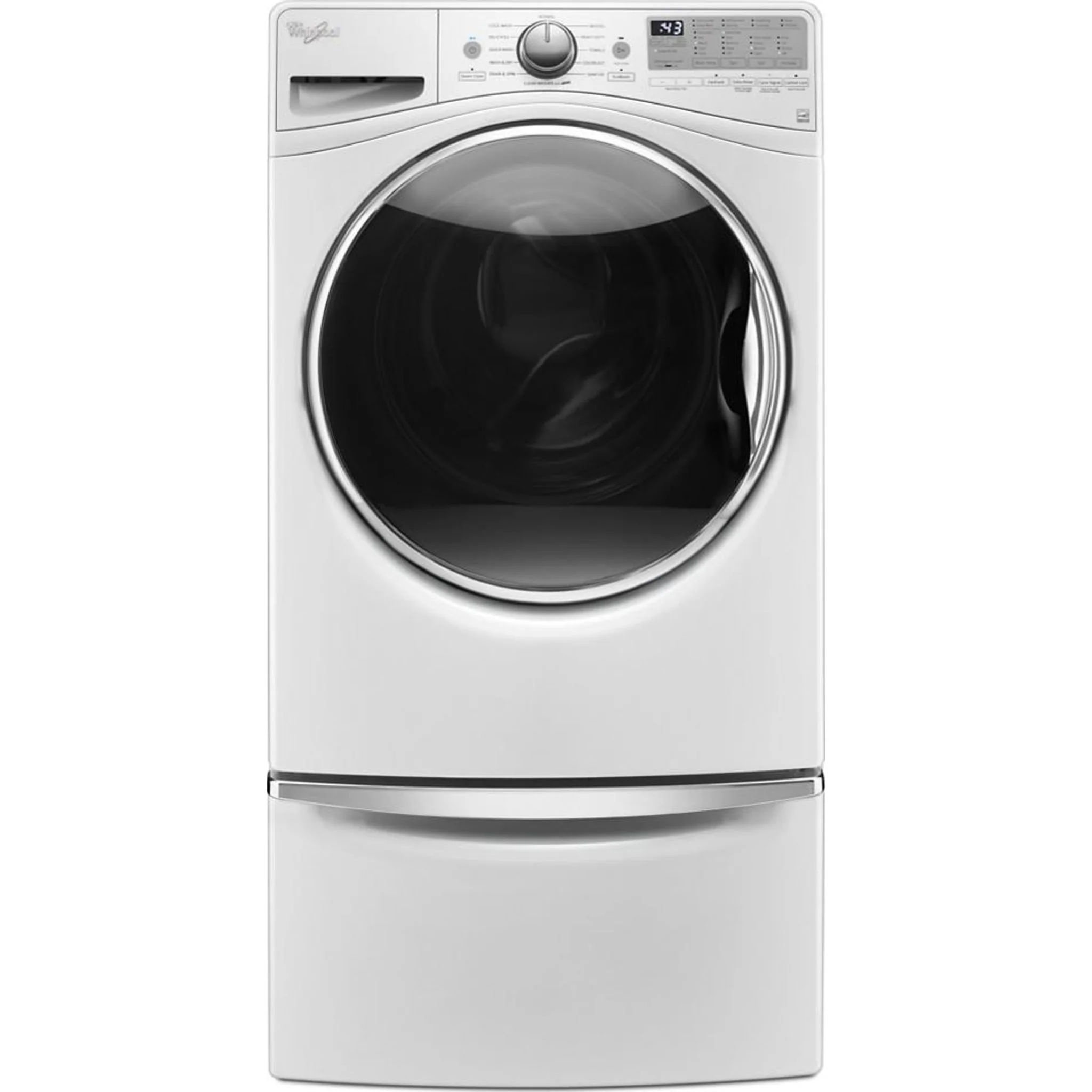 Whirlpool 15.5" (39.4 cm) Pedestal for Front Load Washer and Dryer with Storage -White with Chrome (XHPC155XW) - Image 46