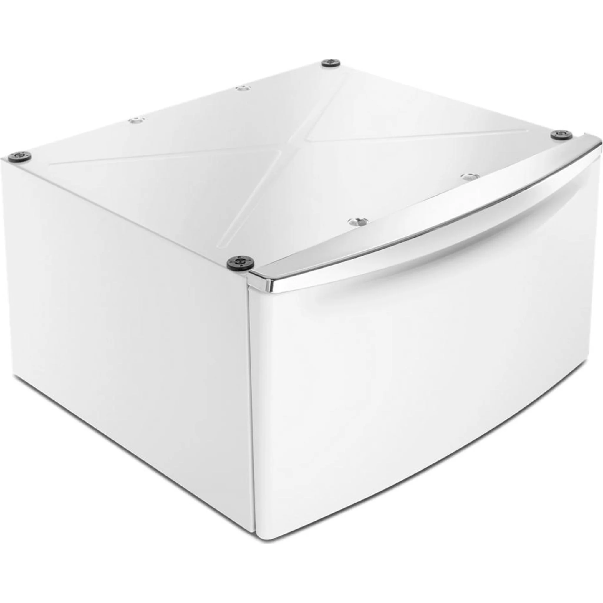 Whirlpool 15.5" (39.4 cm) Pedestal for Front Load Washer and Dryer with Storage -White with Chrome (XHPC155XW) - Image 47