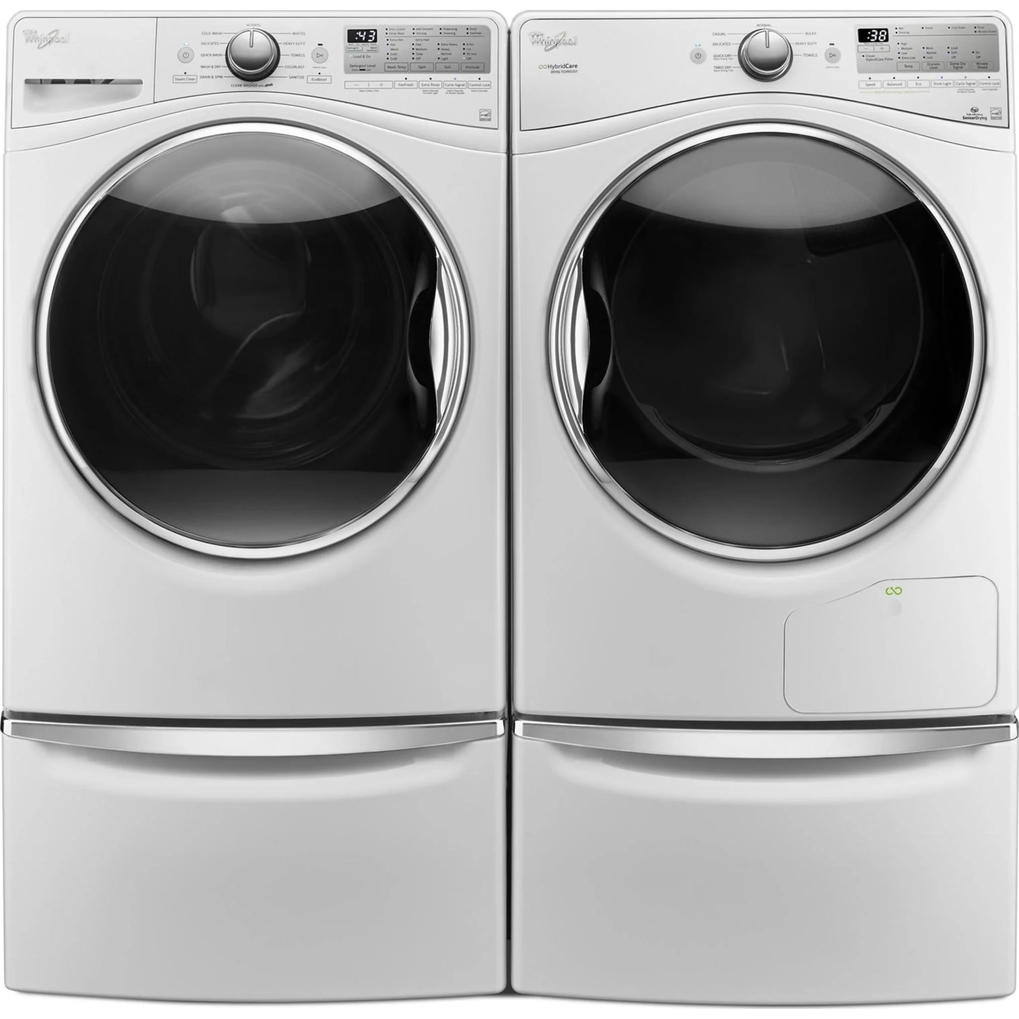 Whirlpool 15.5" (39.4 cm) Pedestal for Front Load Washer and Dryer with Storage -White with Chrome (XHPC155XW) - Image 69