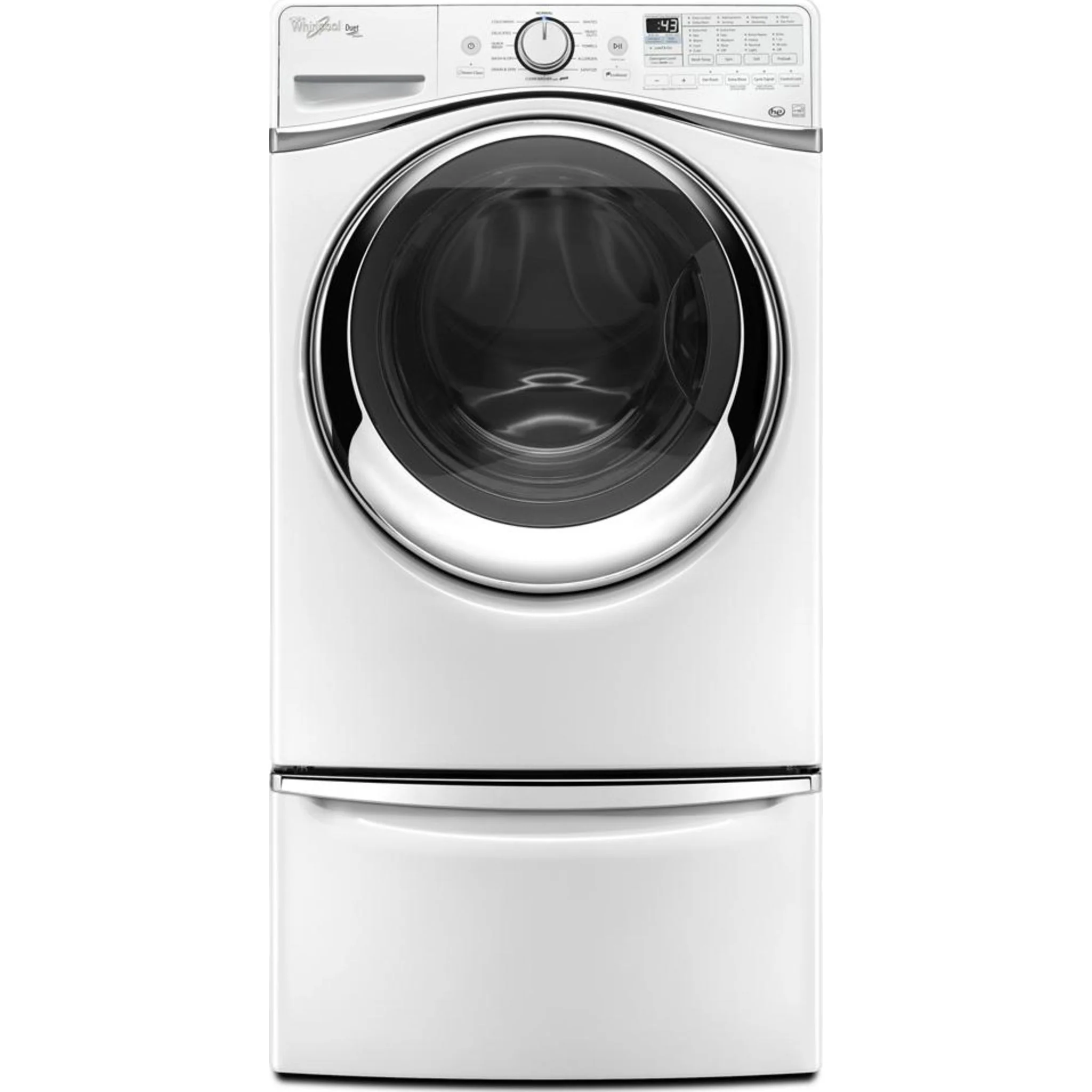 Whirlpool 15.5" (39.4 cm) Pedestal for Front Load Washer and Dryer with Storage -White with Chrome (XHPC155XW) - Image 7