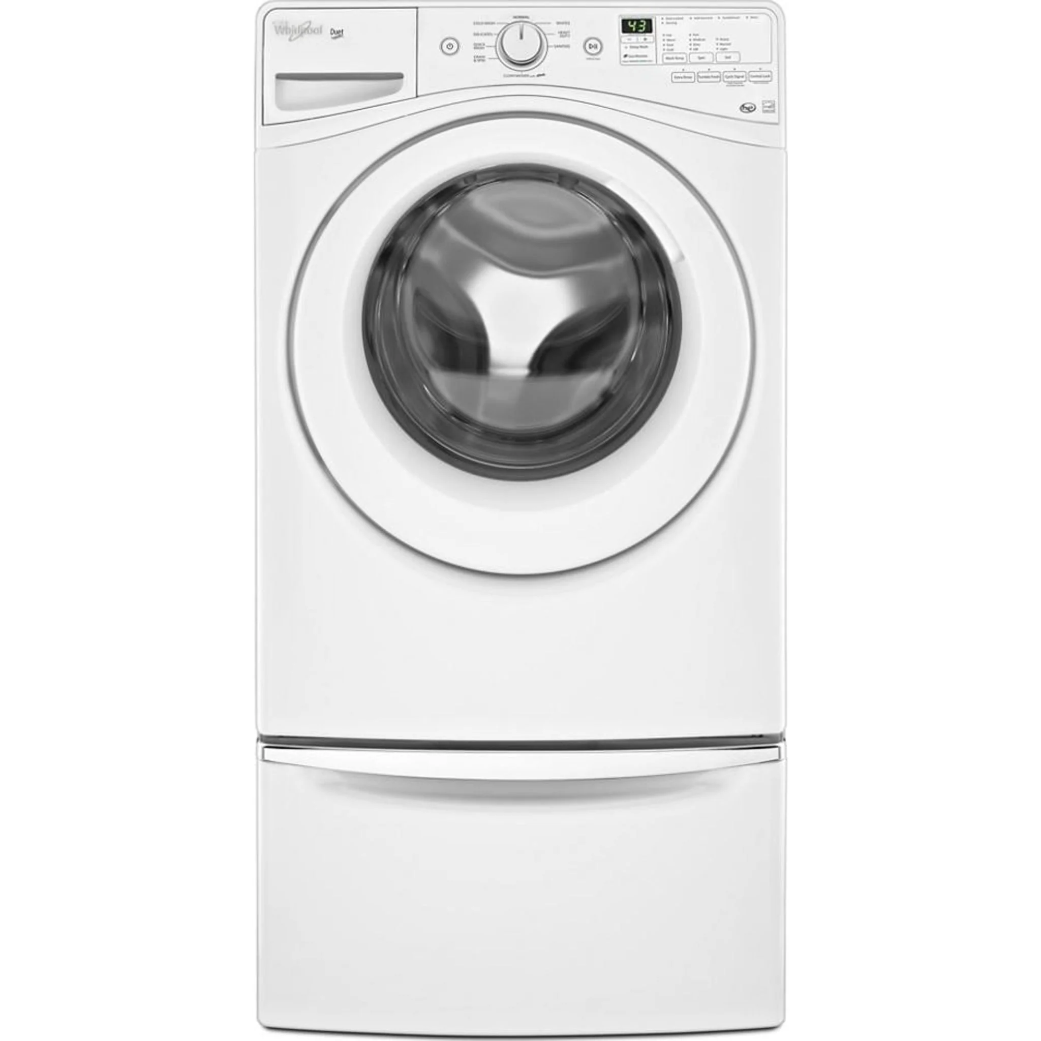 Whirlpool 15.5" (39.4 cm) Pedestal for Front Load Washer and Dryer with Storage -White with Chrome (XHPC155XW) - Image 71