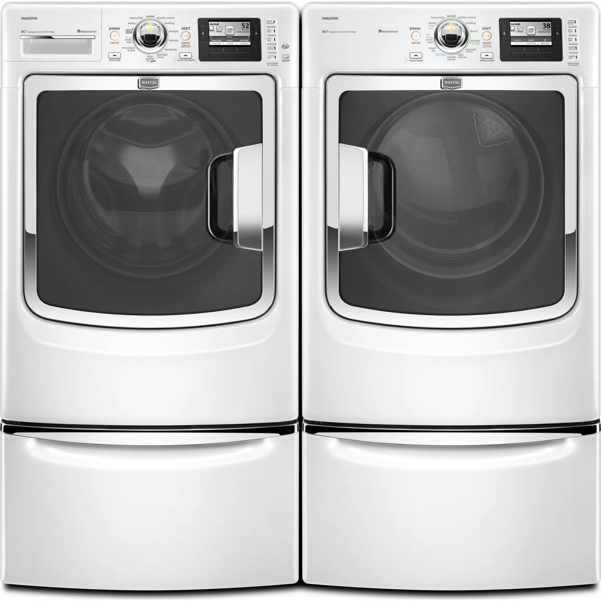 Whirlpool 15.5" (39.4 cm) Pedestal for Front Load Washer and Dryer with Storage -White with Chrome (XHPC155XW) - Image 74