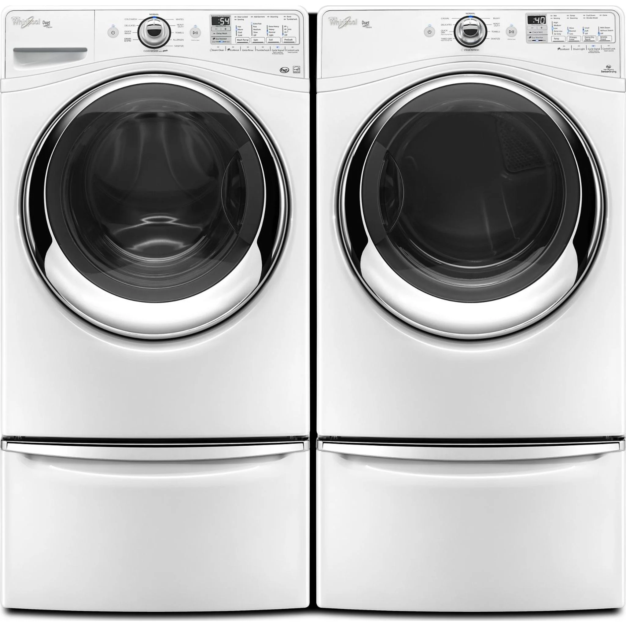 Whirlpool 15.5" (39.4 cm) Pedestal for Front Load Washer and Dryer with Storage -White with Chrome (XHPC155XW) - Image 82