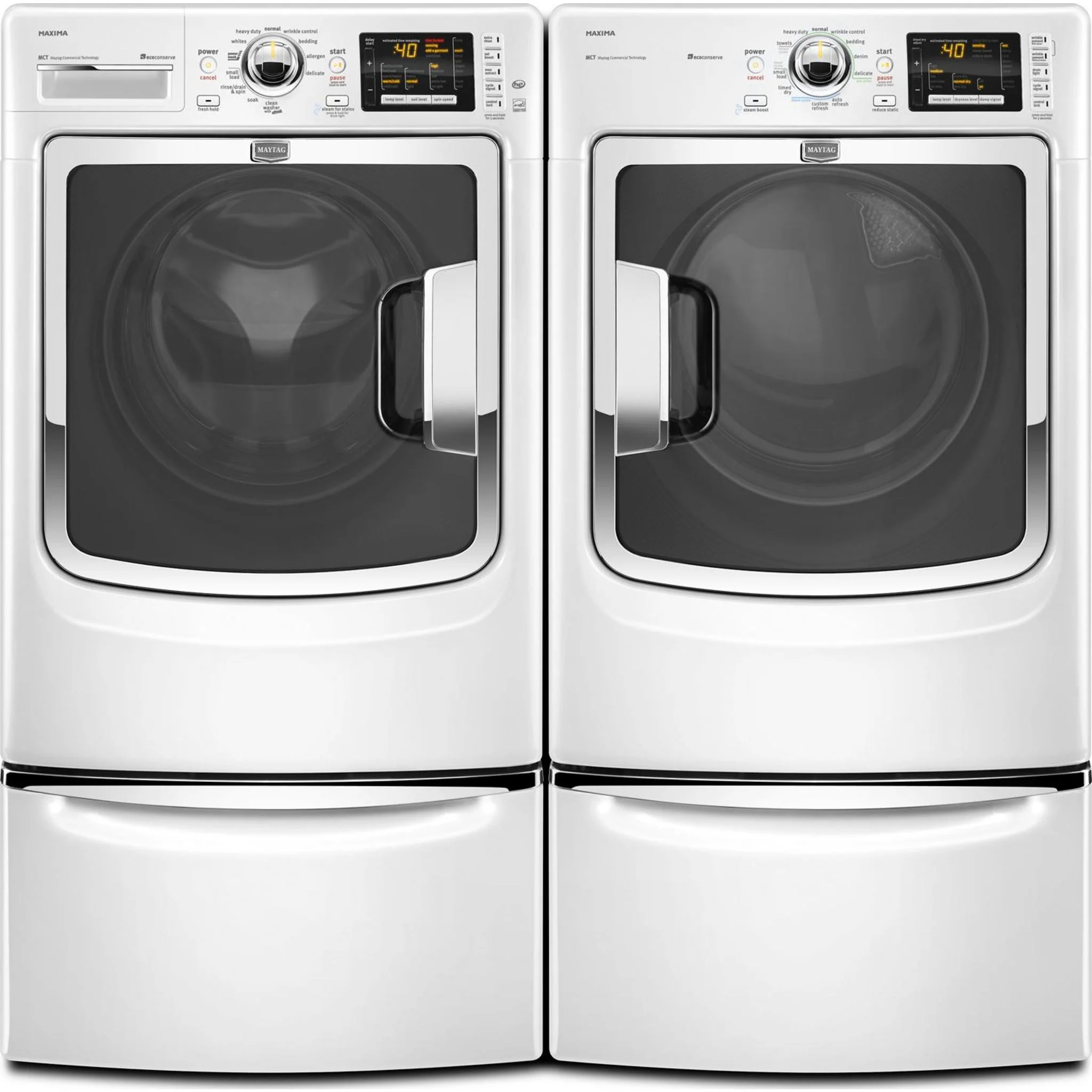 Whirlpool 15.5" (39.4 cm) Pedestal for Front Load Washer and Dryer with Storage -White with Chrome (XHPC155XW) - Image 94