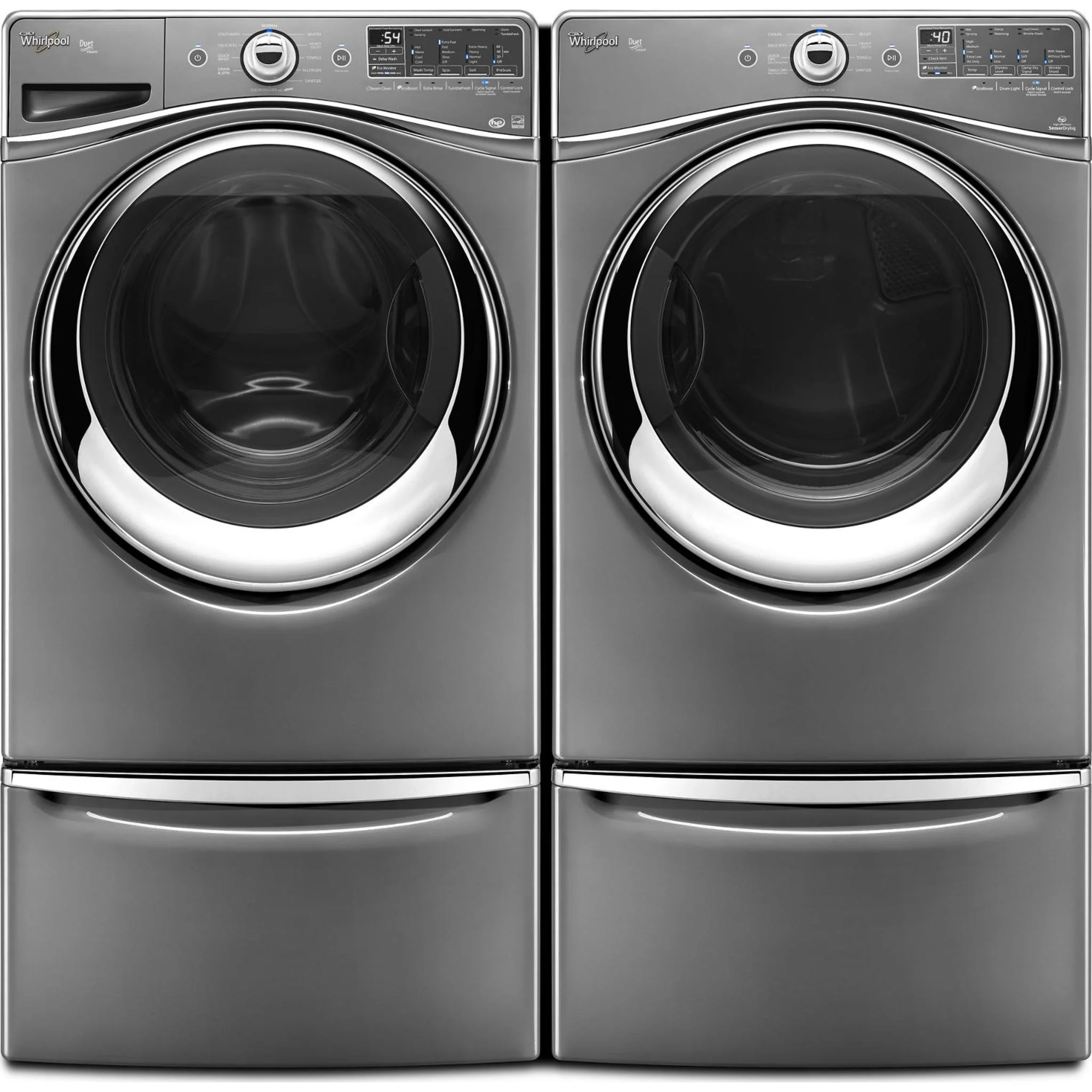 Whirlpool 15.5" (39.4 cm) Pedestal for Front Load Washer and Dryer with Storage -Chrome Shadow (XHPC155YC) - Image 102