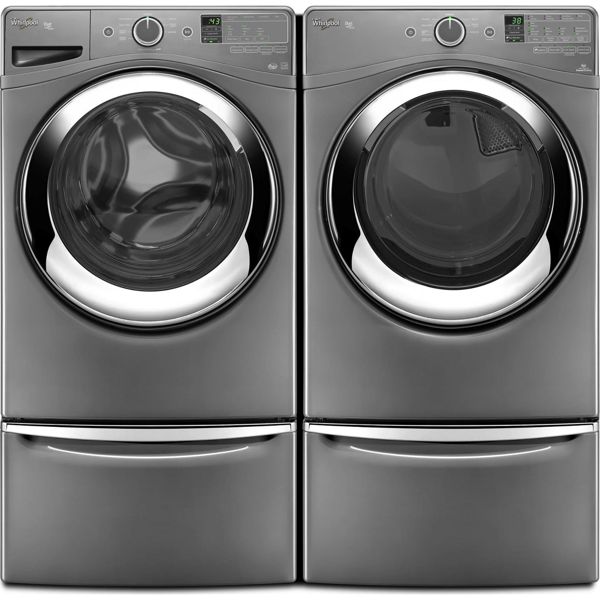 Whirlpool 15.5" (39.4 cm) Pedestal for Front Load Washer and Dryer with Storage -Chrome Shadow (XHPC155YC) - Image 103