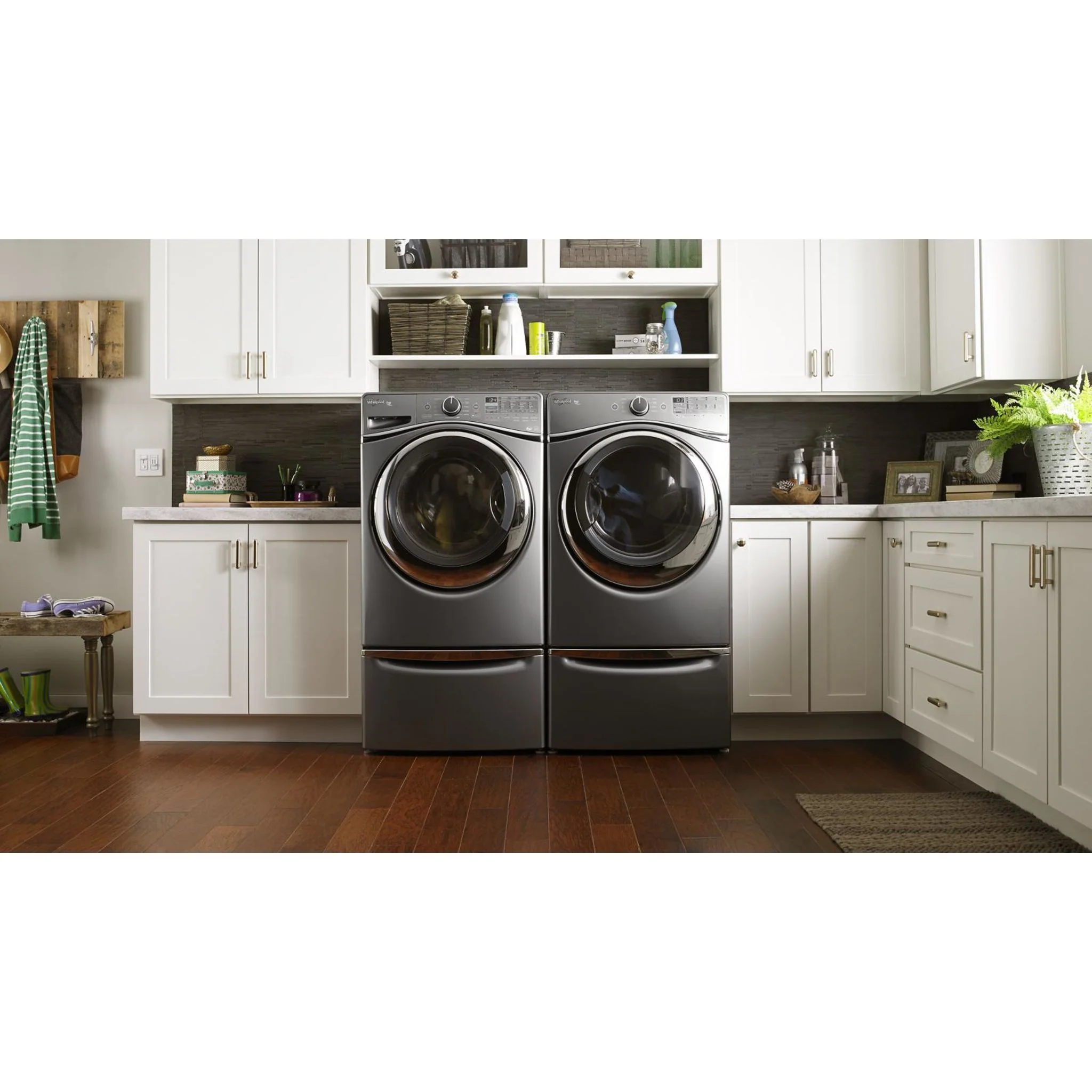 Whirlpool 15.5" (39.4 cm) Pedestal for Front Load Washer and Dryer with Storage -Chrome Shadow (XHPC155YC) - Image 12