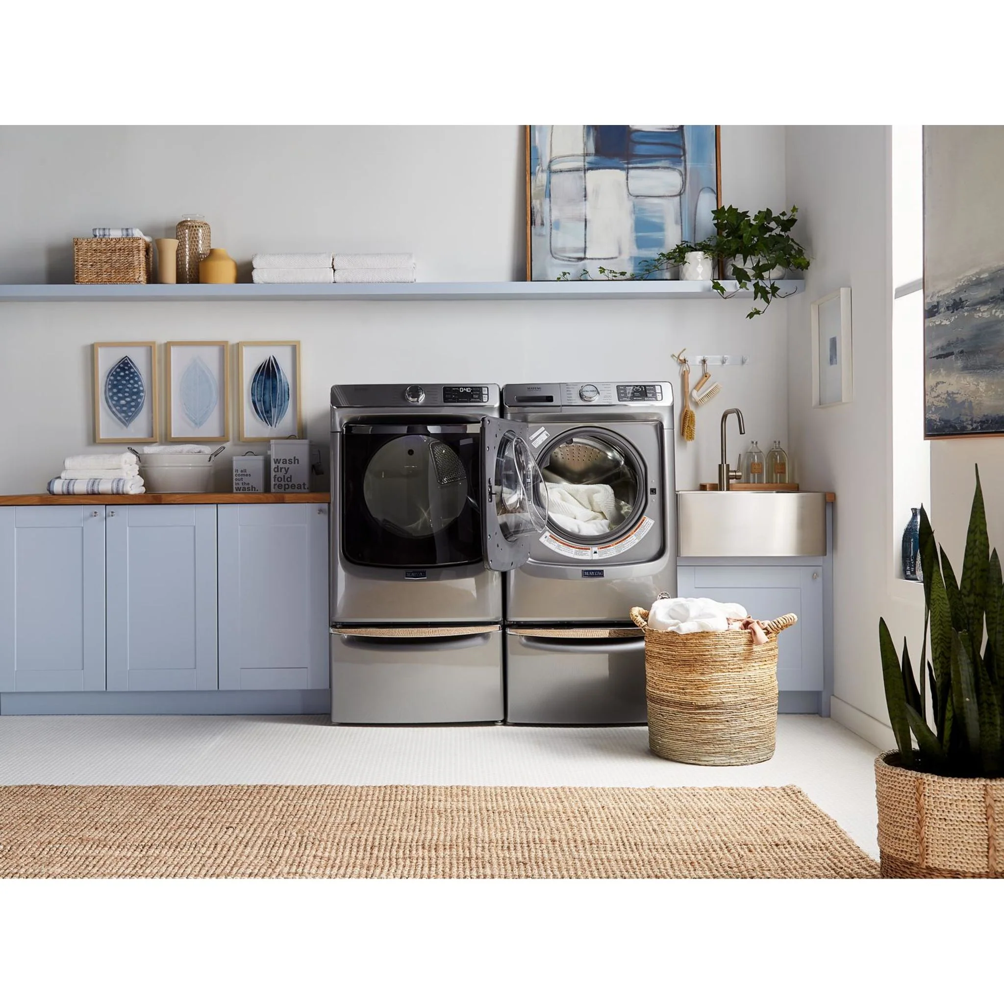 Whirlpool 15.5" (39.4 cm) Pedestal for Front Load Washer and Dryer with Storage -Chrome Shadow (XHPC155YC) - Image 34