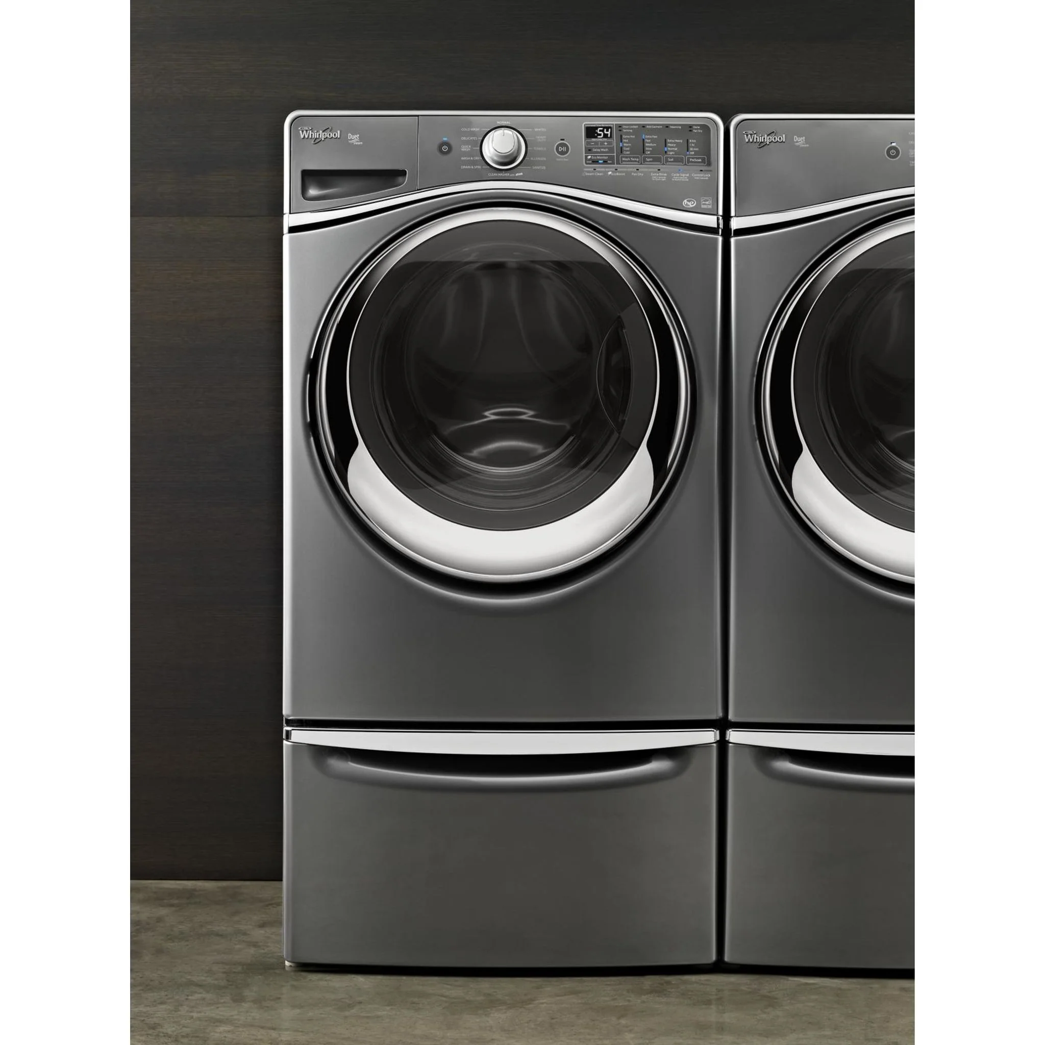 Whirlpool 15.5" (39.4 cm) Pedestal for Front Load Washer and Dryer with Storage -Chrome Shadow (XHPC155YC) - Image 36