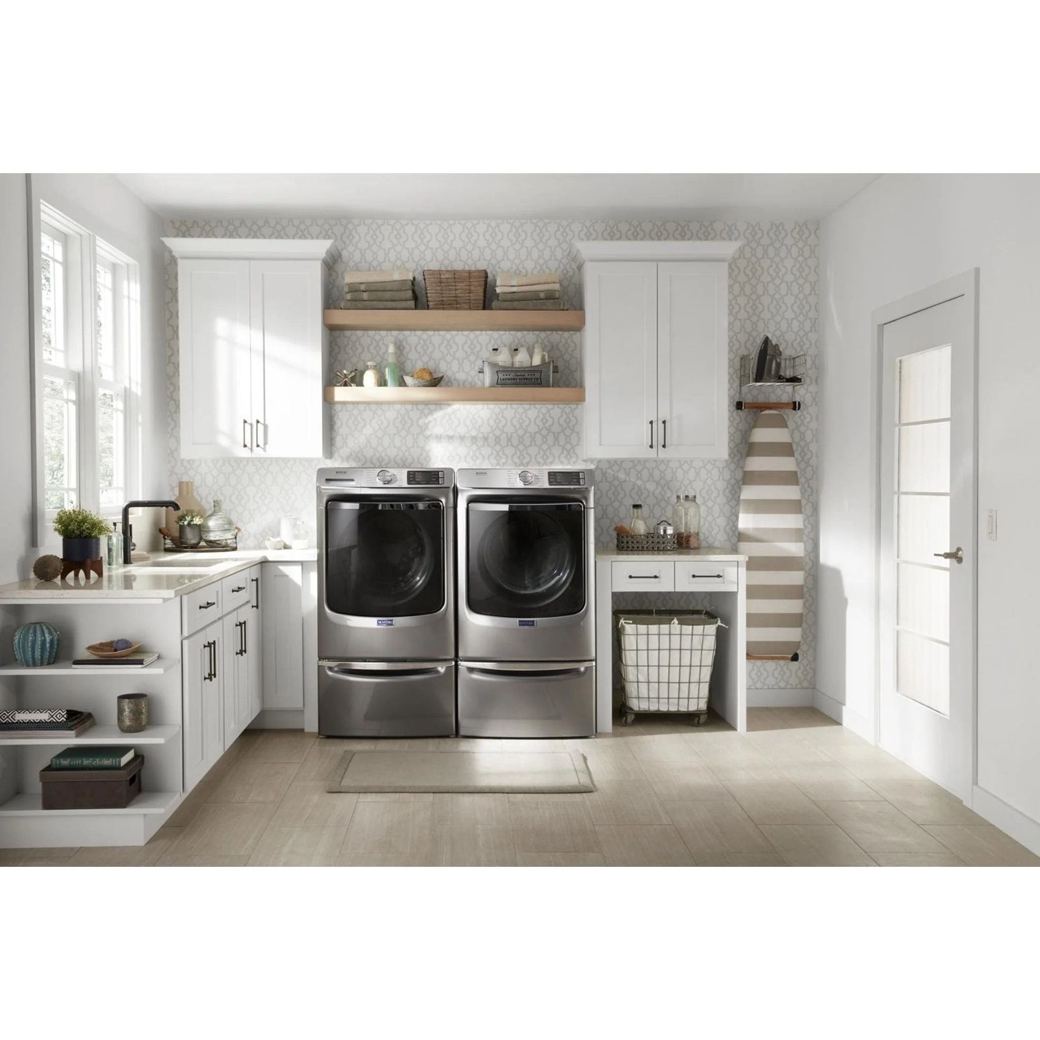 Whirlpool 15.5" (39.4 cm) Pedestal for Front Load Washer and Dryer with Storage -Chrome Shadow (XHPC155YC) - Image 42