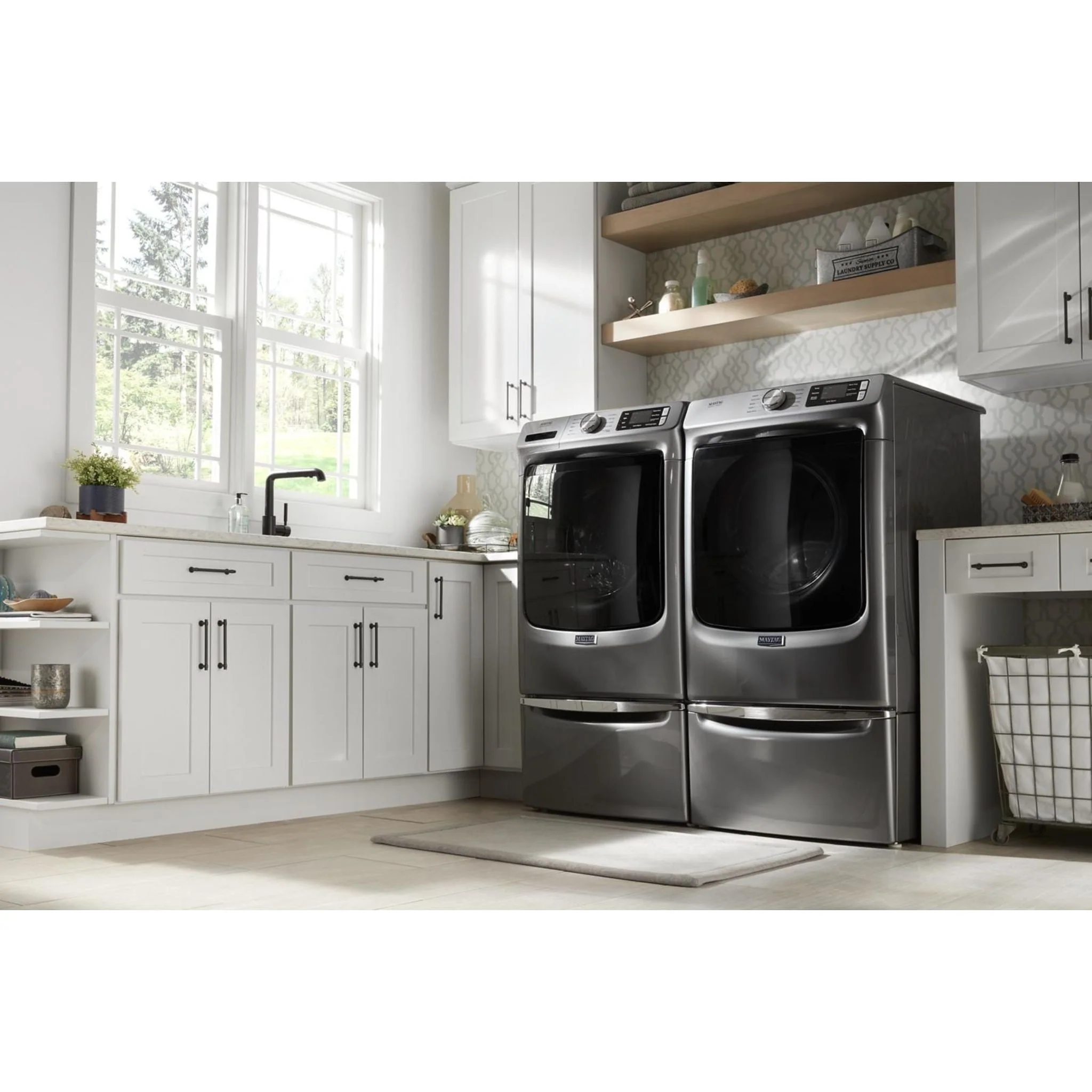 Whirlpool 15.5" (39.4 cm) Pedestal for Front Load Washer and Dryer with Storage -Chrome Shadow (XHPC155YC) - Image 43