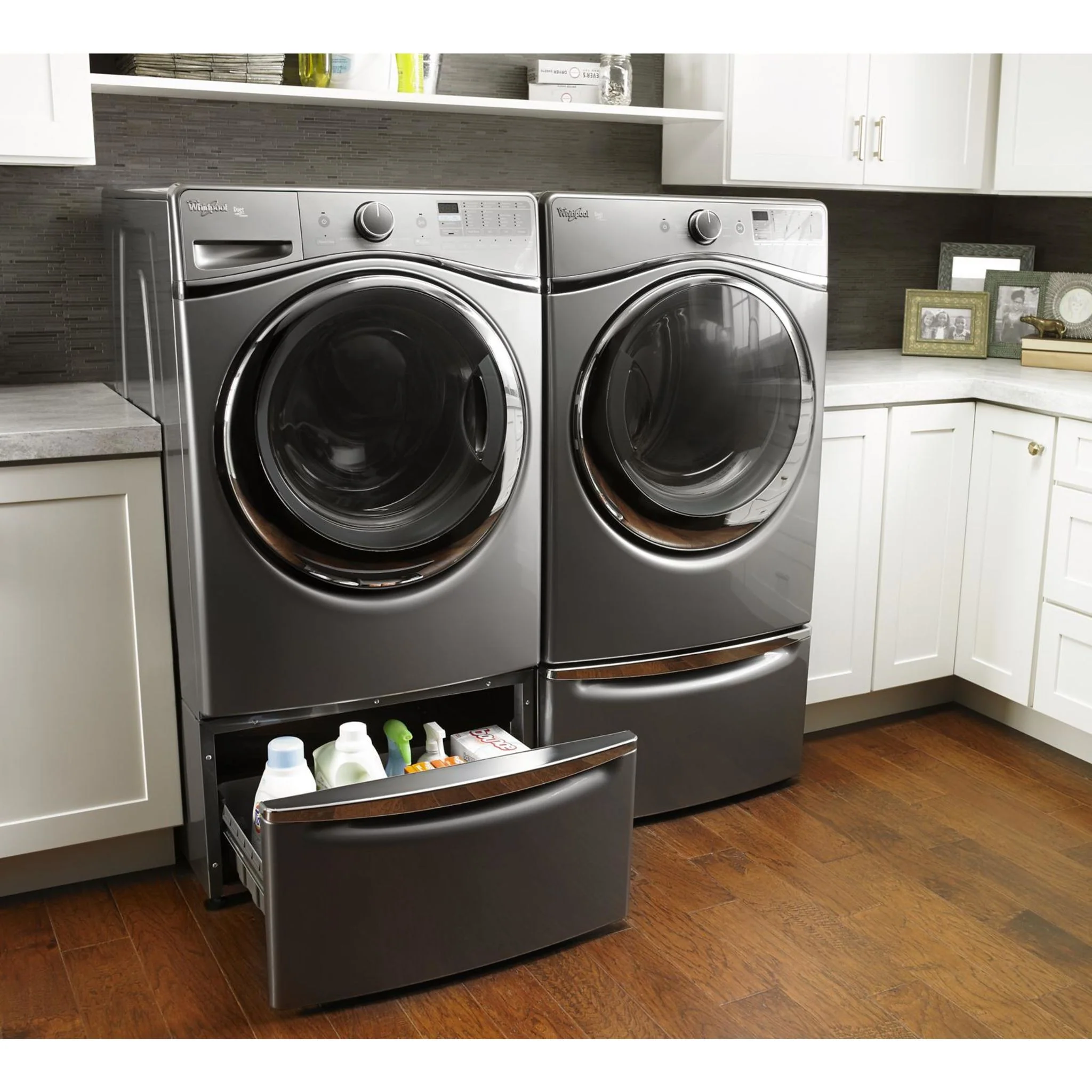 Whirlpool 15.5" (39.4 cm) Pedestal for Front Load Washer and Dryer with Storage -Chrome Shadow (XHPC155YC) - Image 52