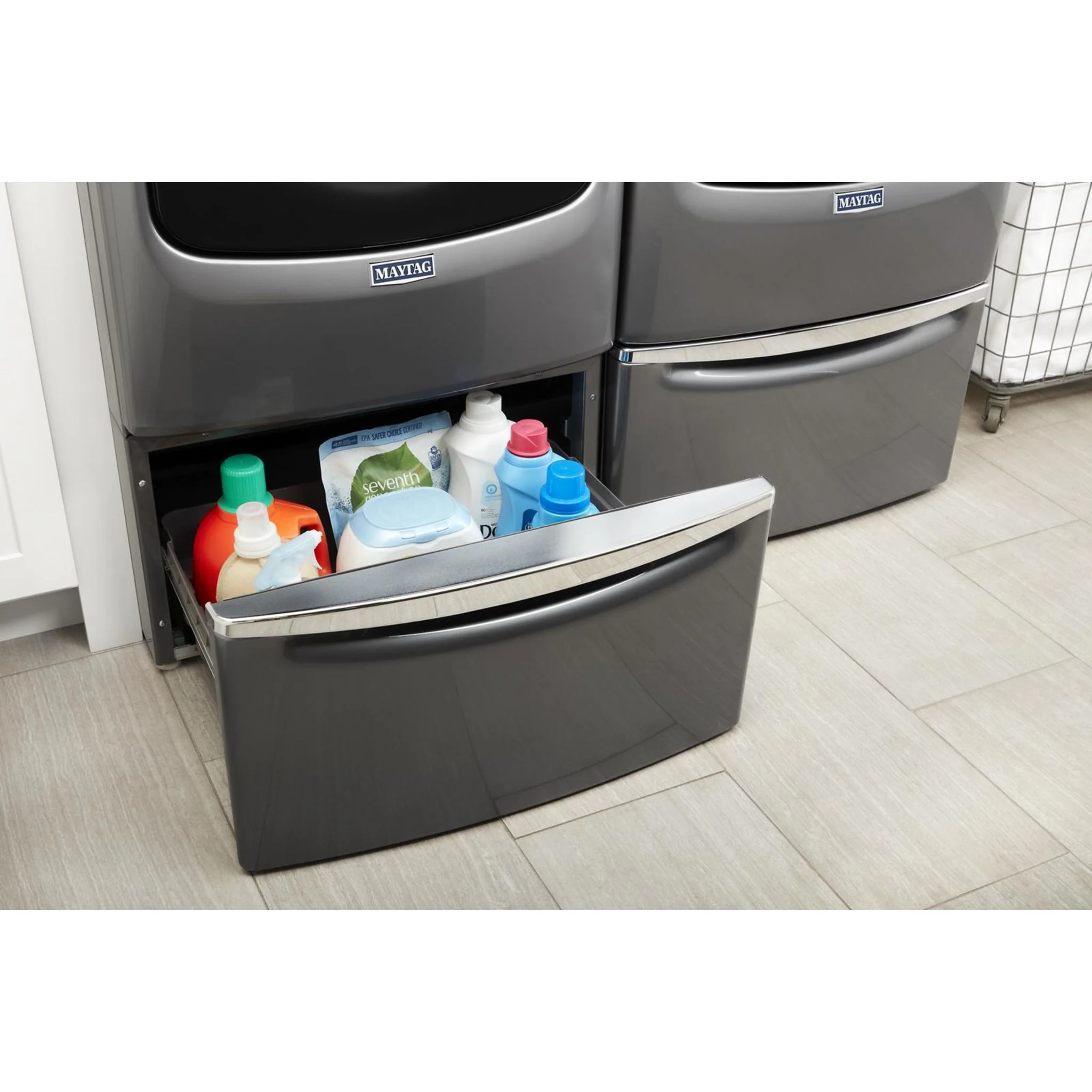Whirlpool 15.5" (39.4 cm) Pedestal for Front Load Washer and Dryer with Storage -Chrome Shadow (XHPC155YC) - Image 60