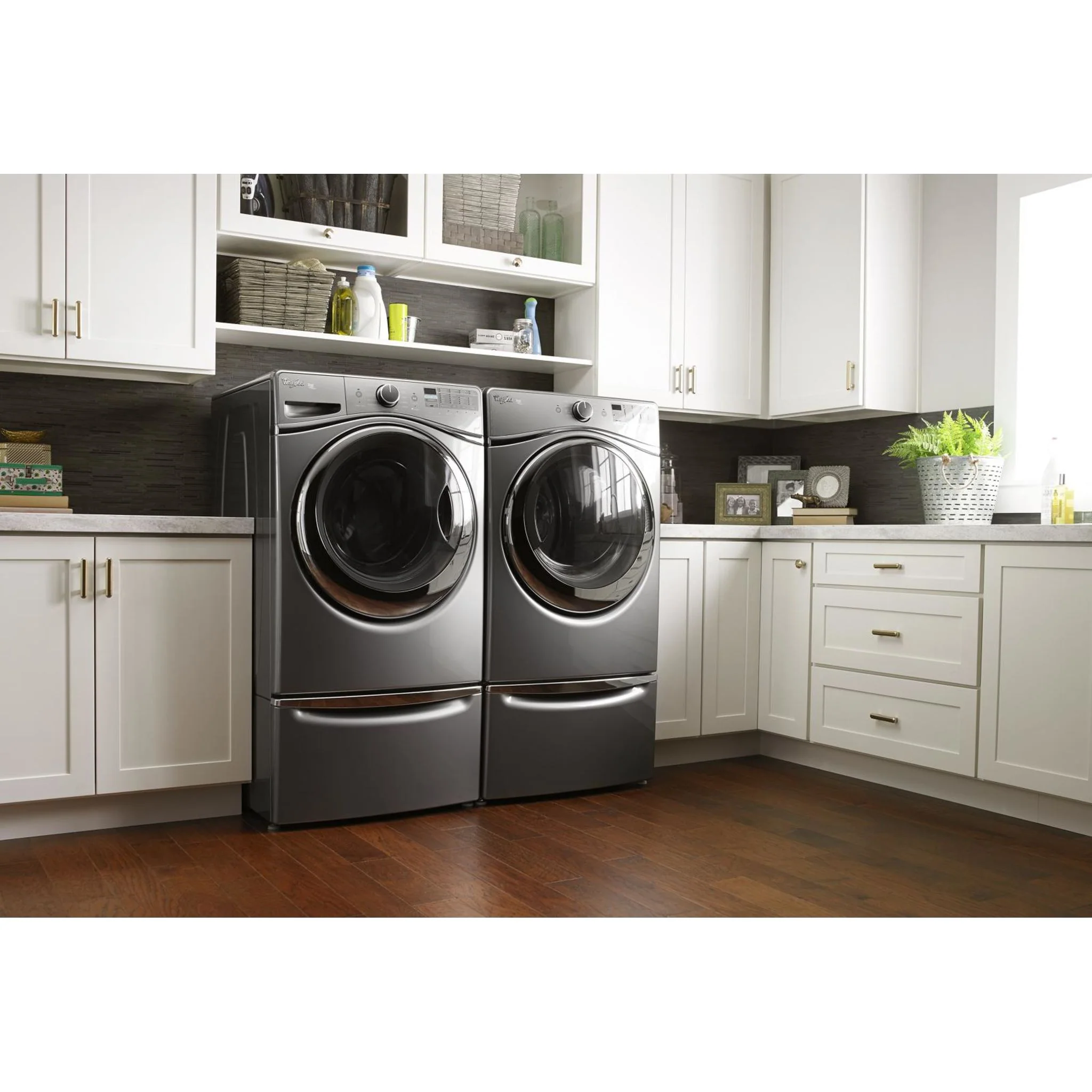Whirlpool 15.5" (39.4 cm) Pedestal for Front Load Washer and Dryer with Storage -Chrome Shadow (XHPC155YC) - Image 61