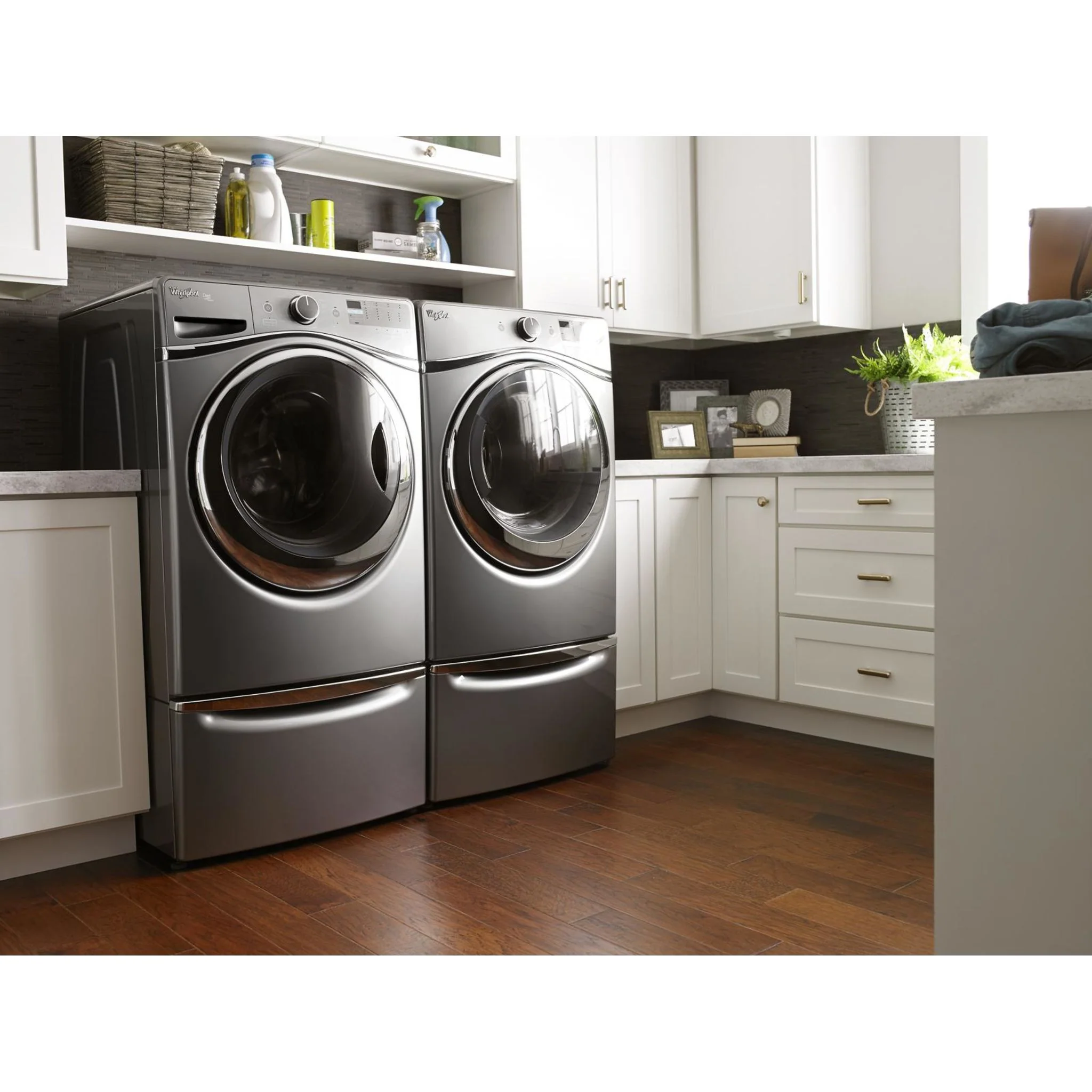 Whirlpool 15.5" (39.4 cm) Pedestal for Front Load Washer and Dryer with Storage -Chrome Shadow (XHPC155YC) - Image 70