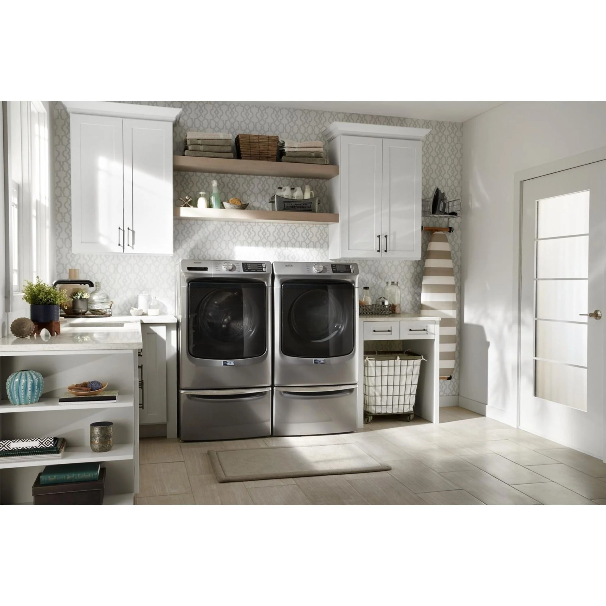 Whirlpool 15.5" (39.4 cm) Pedestal for Front Load Washer and Dryer with Storage -Chrome Shadow (XHPC155YC) - Image 77